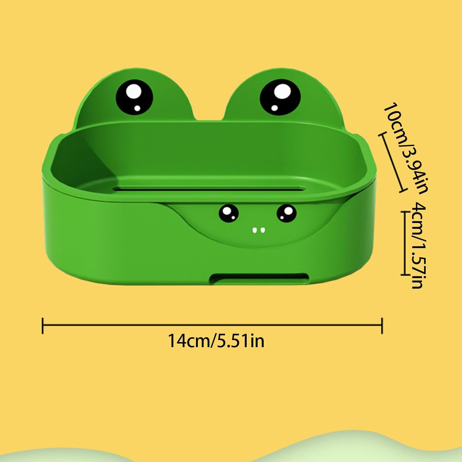 Frogs Wall Soap Dish Double Layer Drainage