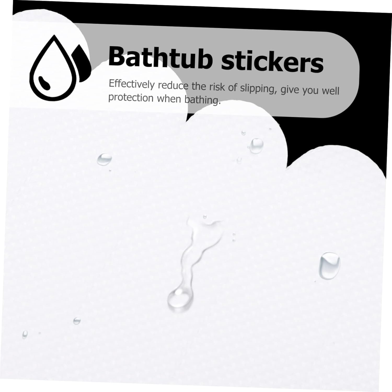 Happyyami 6pcs Non-Slip Bathtub Safety Stickers with Scrapers