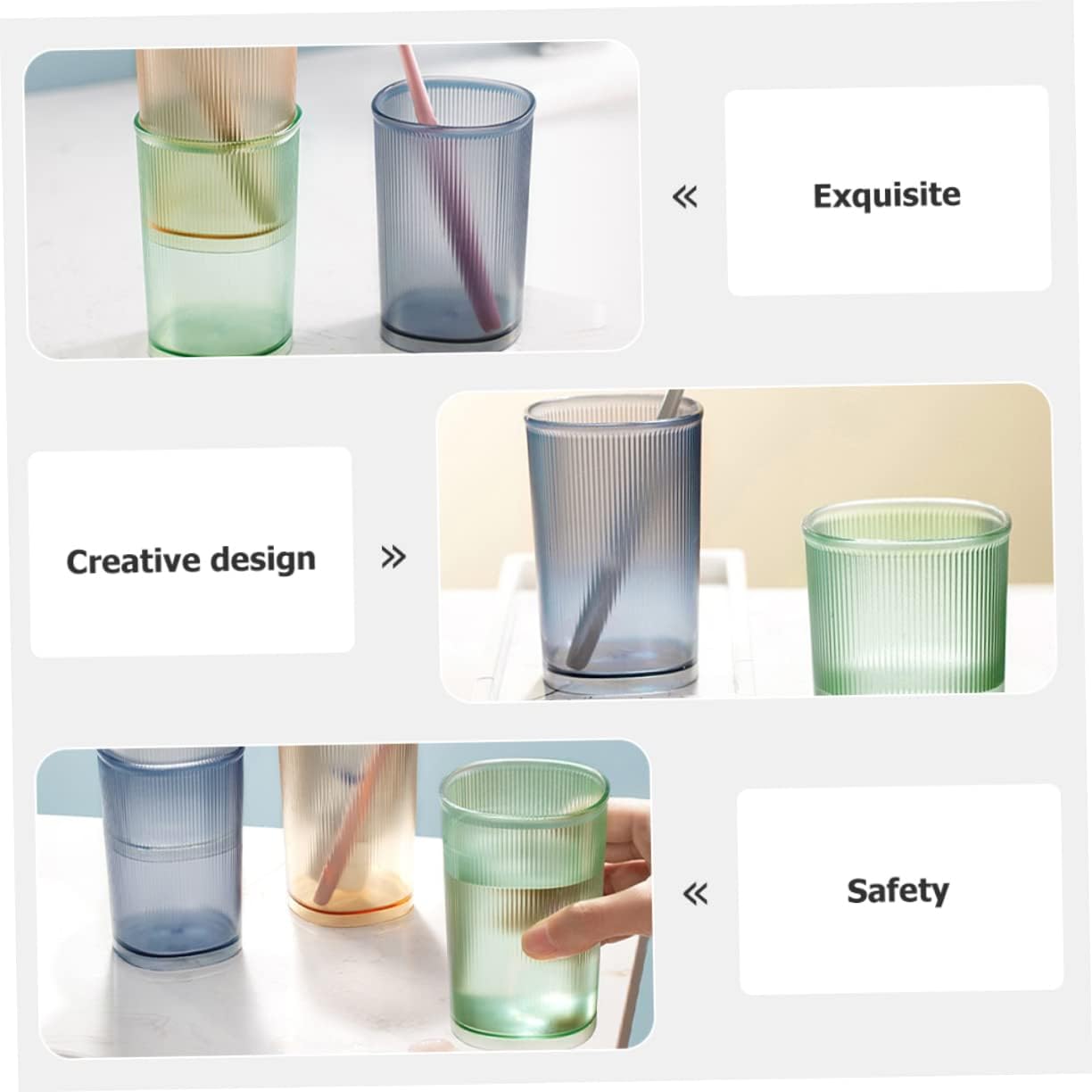 Alipis 3Pcs Portable Toothbrush Holder Cups for Home and Travel
