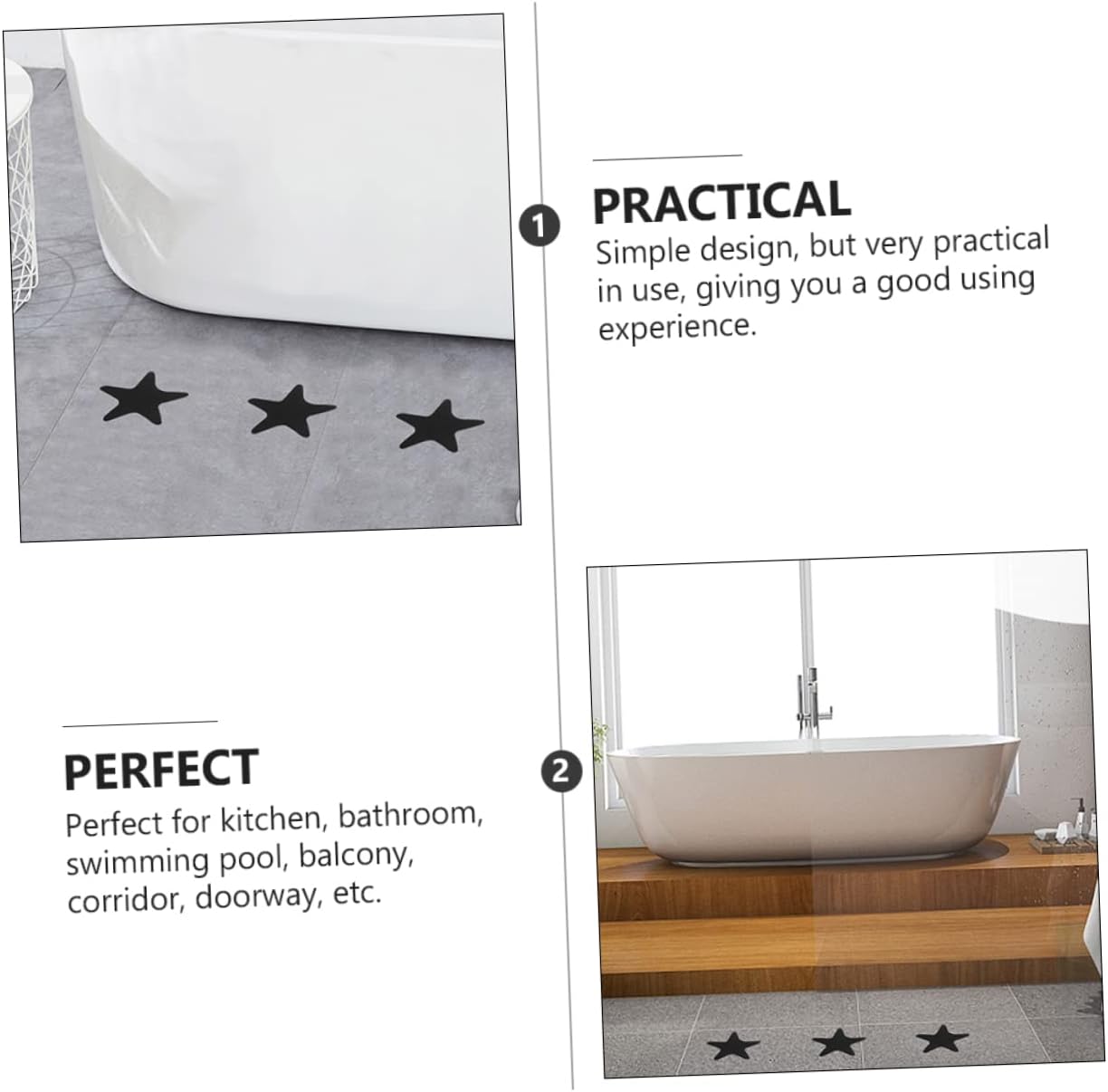 Cabilock 40Pcs Non Slip Bathtub Sticker for Safety