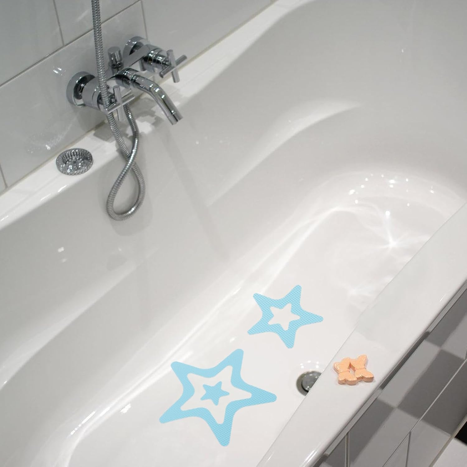LOGOFUN 12PCS Star Bathtub Stickers Non-Slip Decals