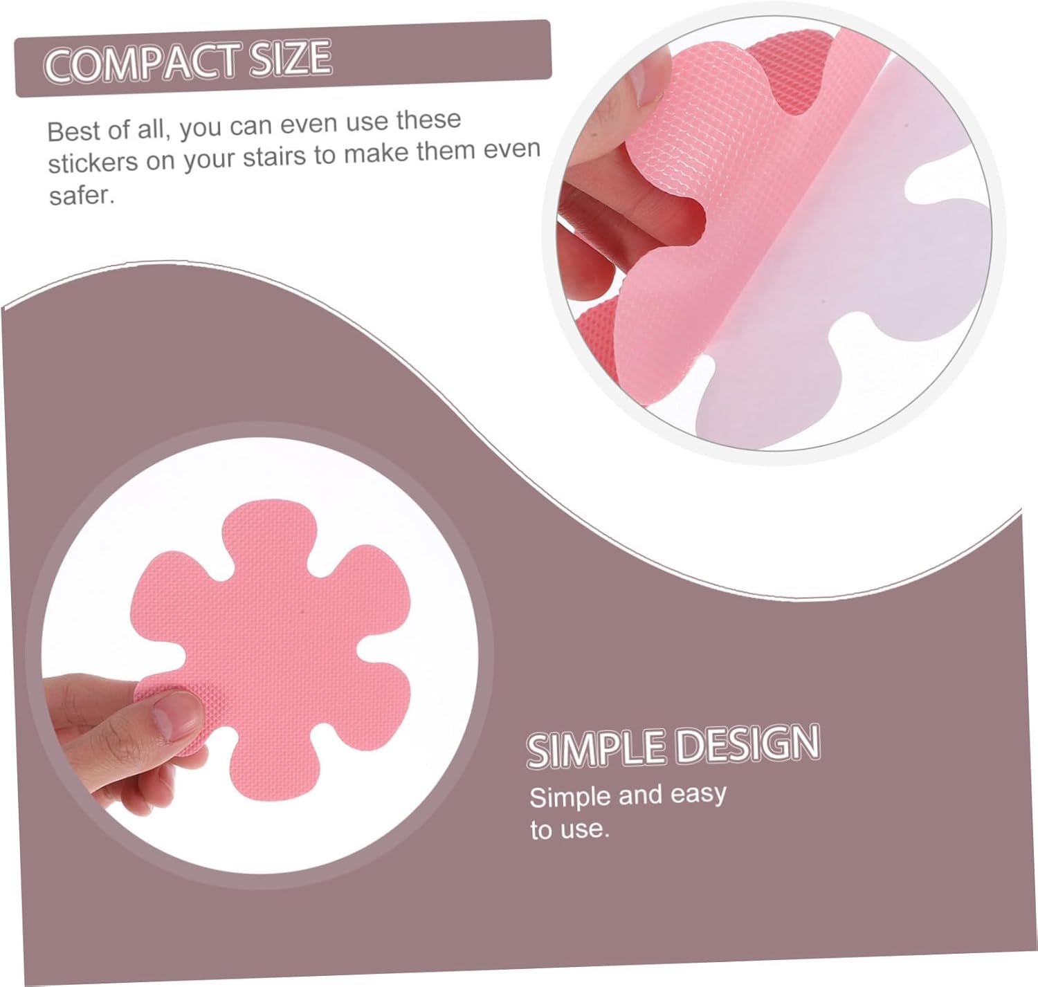 GLEAVI 20Pcs Flower Bathtub Stickers Non-Slip Safety Decals