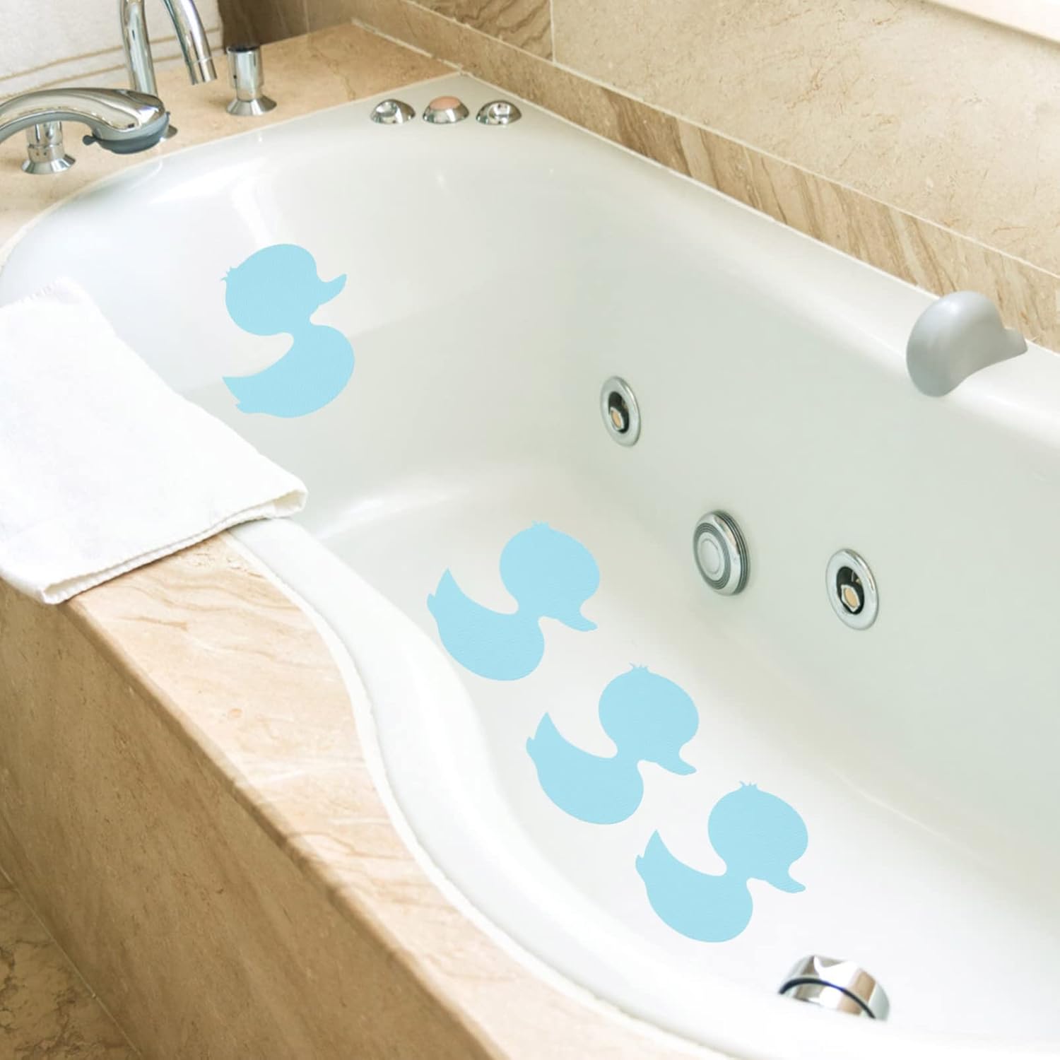 24Pcs Duck Shaped Non Slip Bathtub Stickers