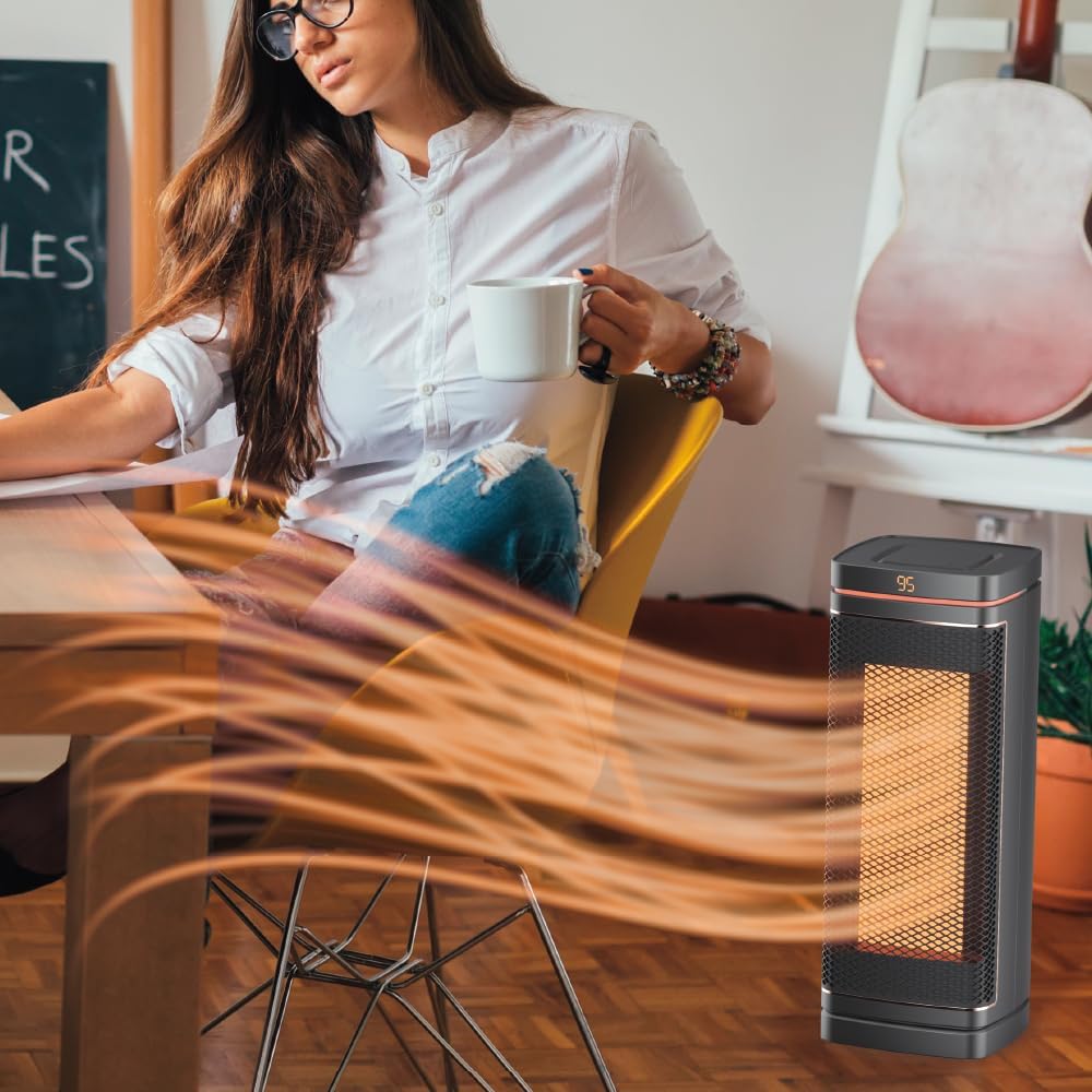 Ontel Handy Heater Copper Core Tower 1500W Electric Space Heater