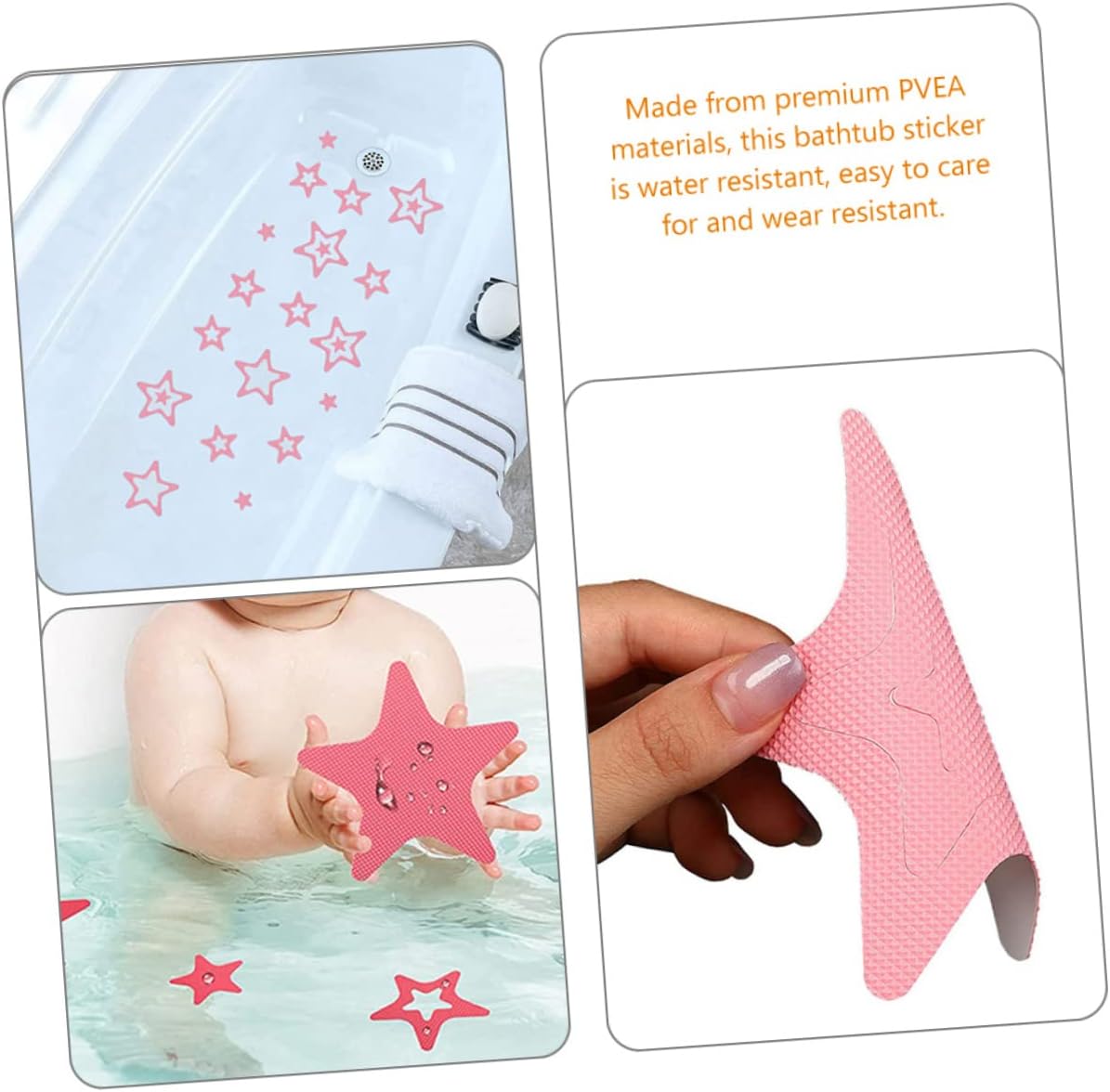 12Pcs Star Shape Non-Slip Bath Tub Decals