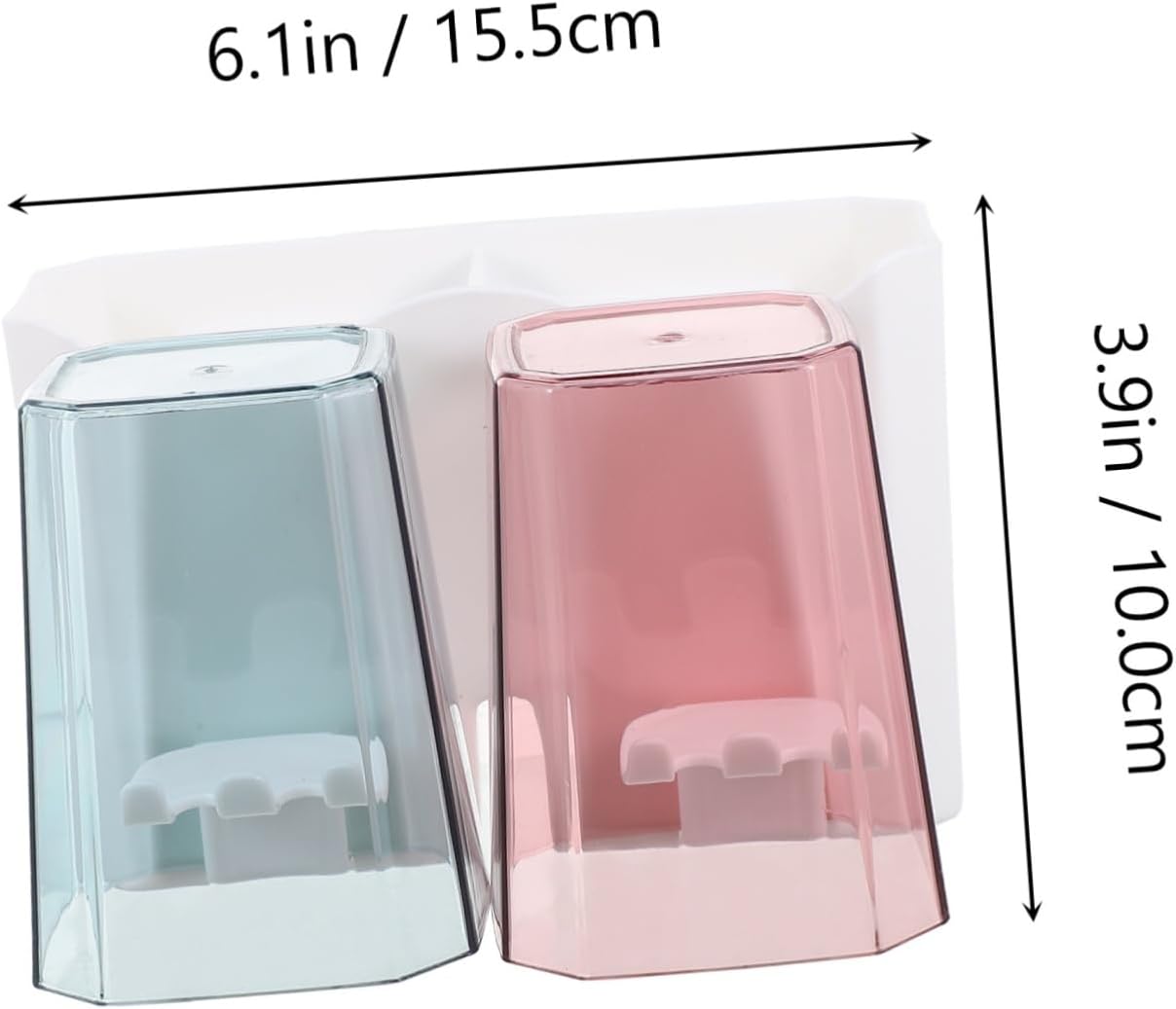 LIFKOME Wall-Mounted Toothbrush Cup Holder for Bathrooms
