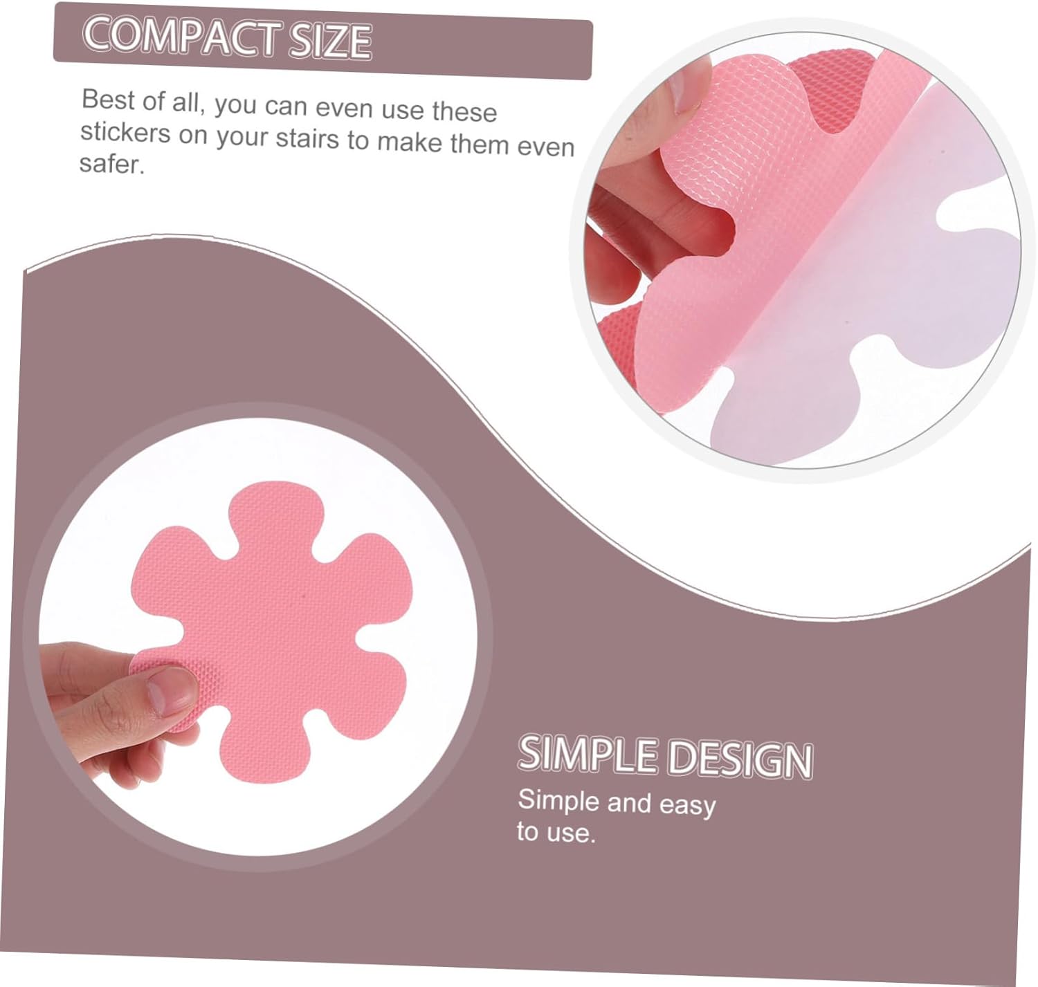 Mobestech Non-Slip Sticker Set 20pcs for Bathtub and Stairs