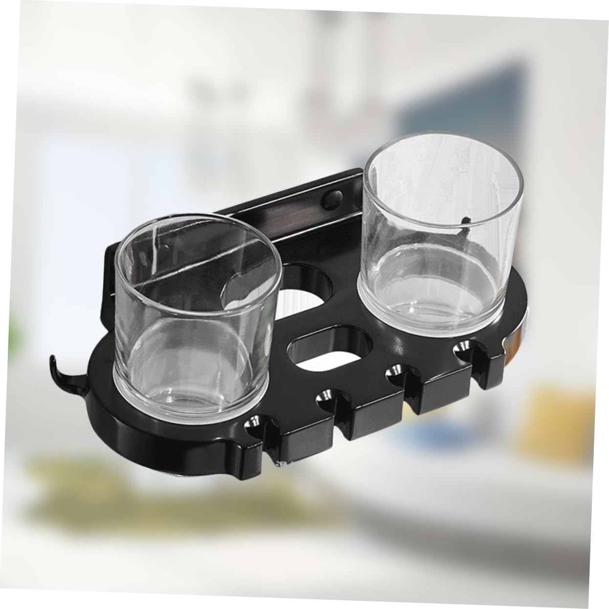 LIFKOME Modern Toothbrush Tumbler Holder Aluminum Compact Bathroom
