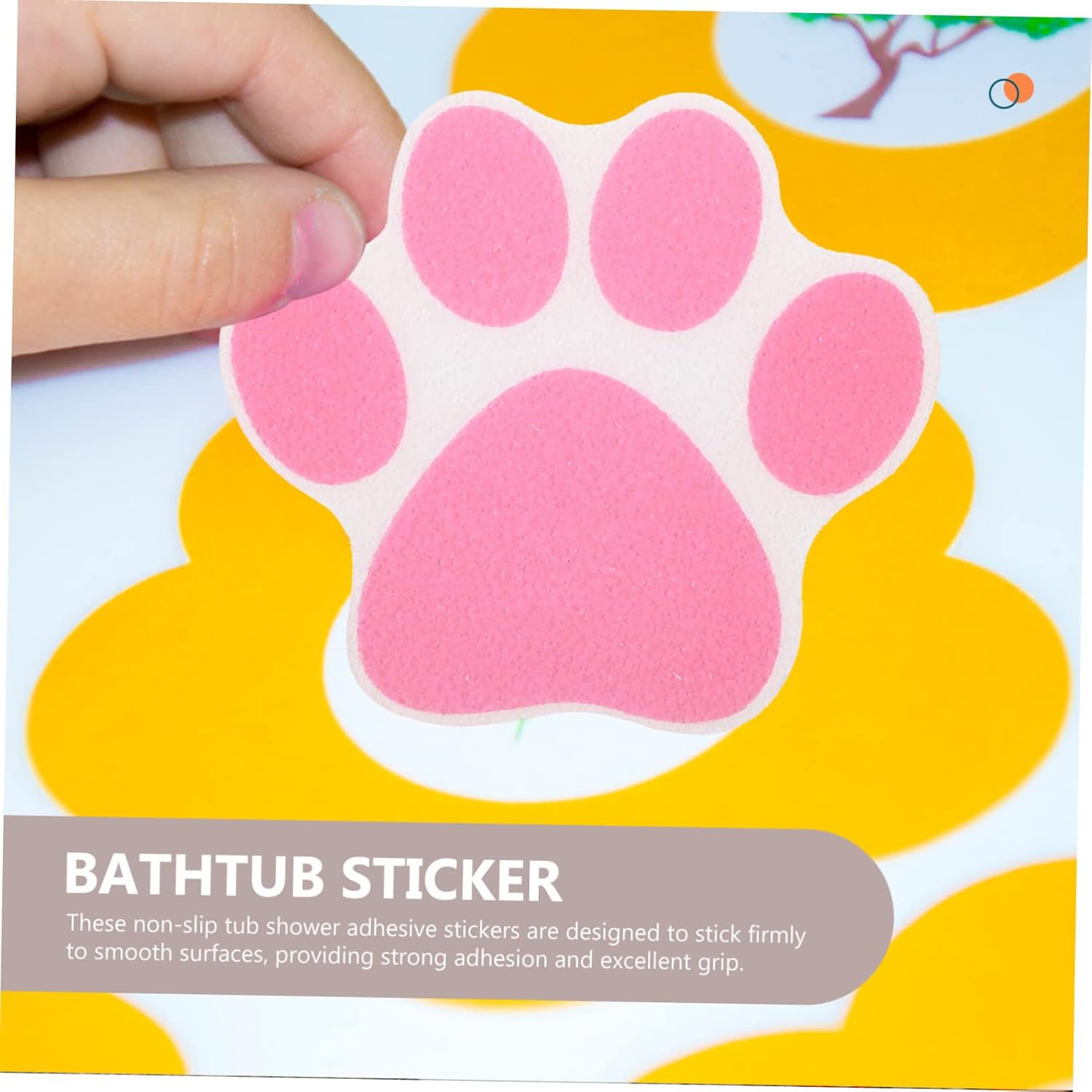 Garneck 10pcs Non-Slip Bathtub Stickers with Paw Design