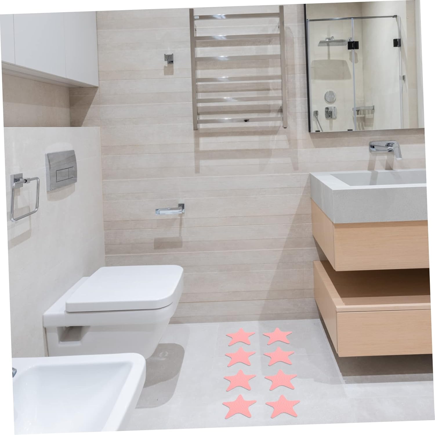 1Set Decorative Star Non Slip Bathroom Stickers 1