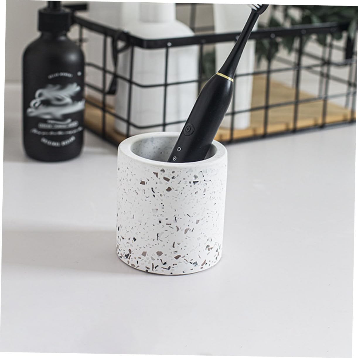 Shower Brush Holder Lid Sturdy Diatomite Material