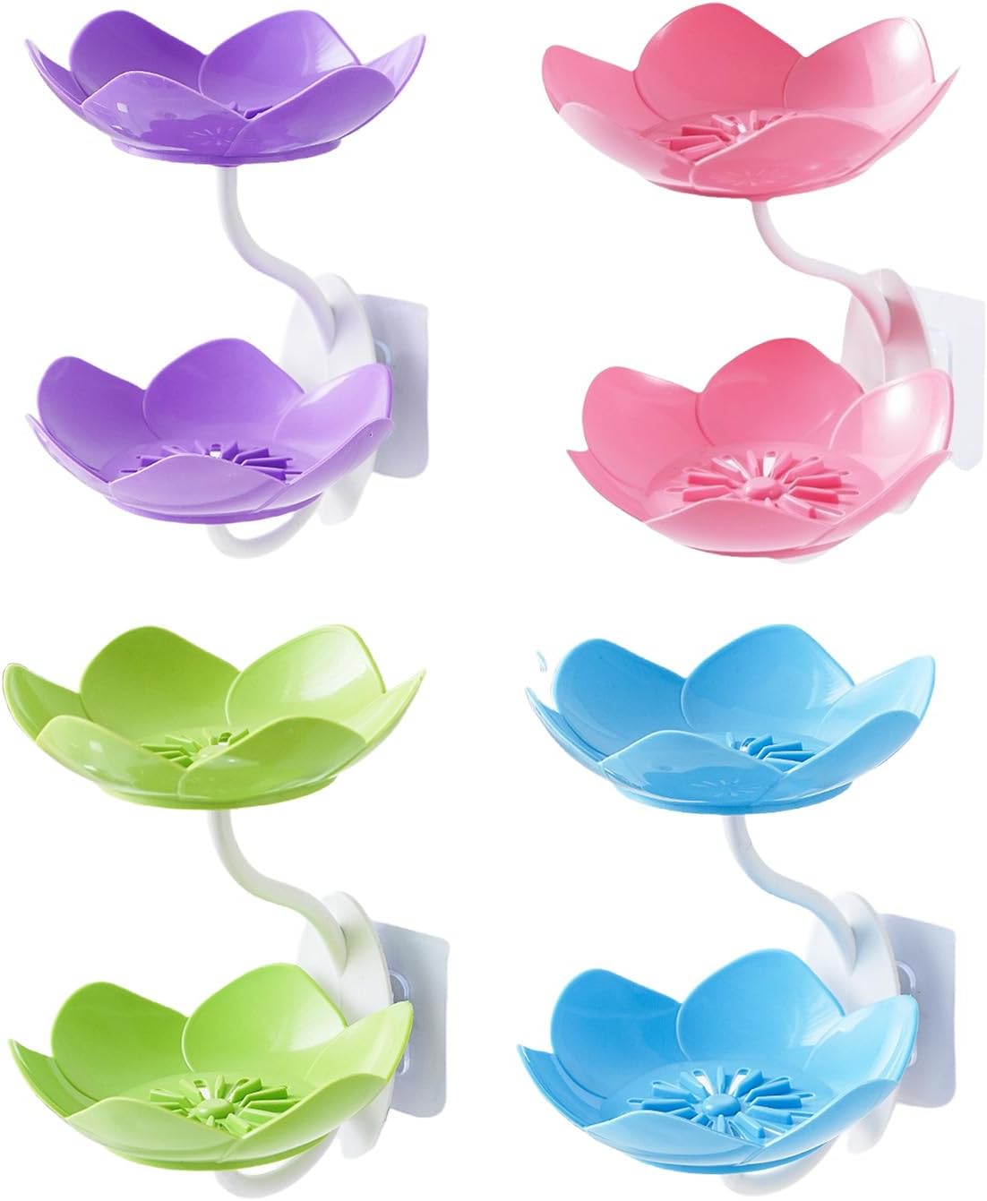 Double Layer Soap Dish with Non-Slip Base for Bathrooms