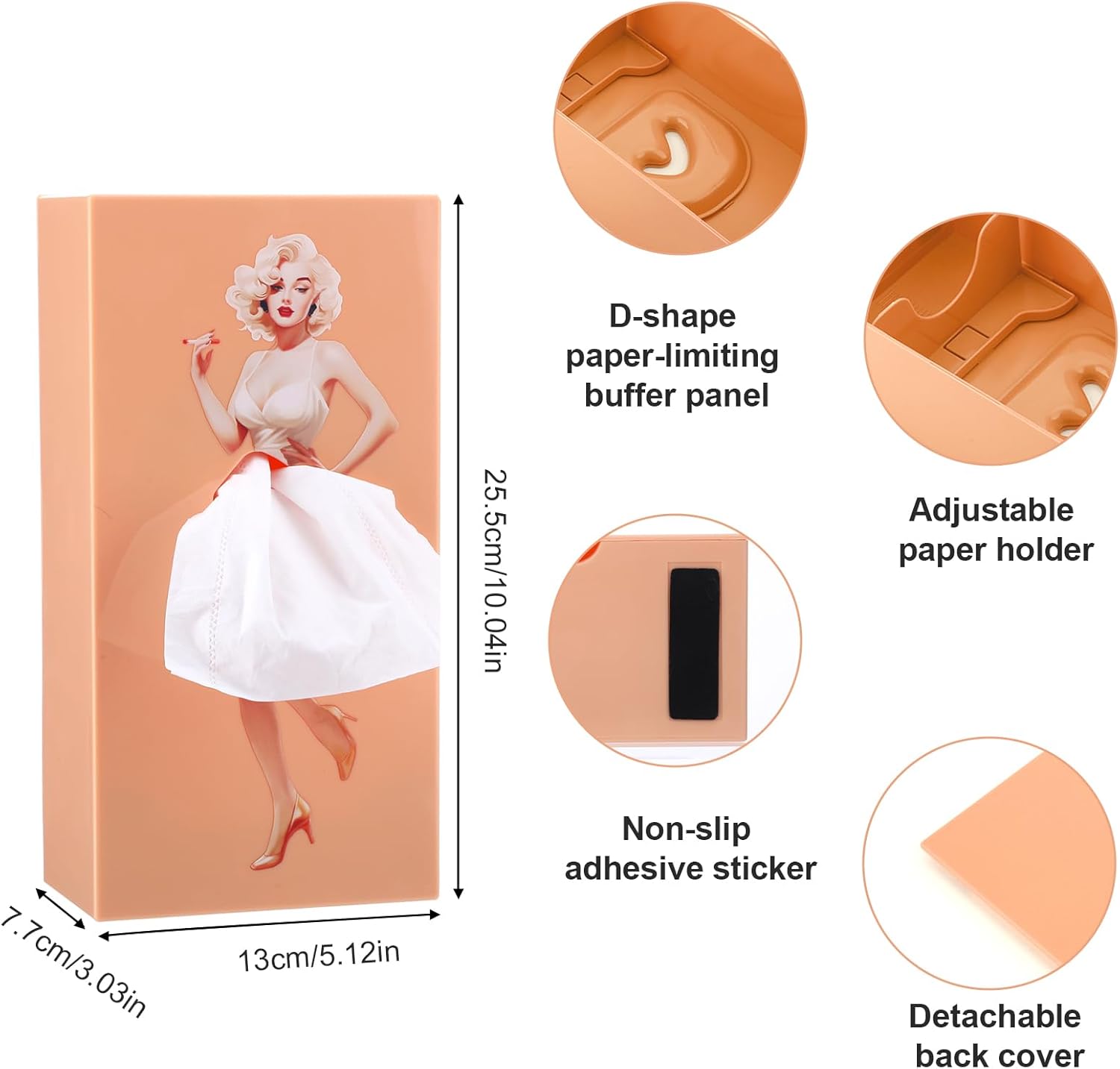 Whimsical Lady Skirt Tissue Box Holder