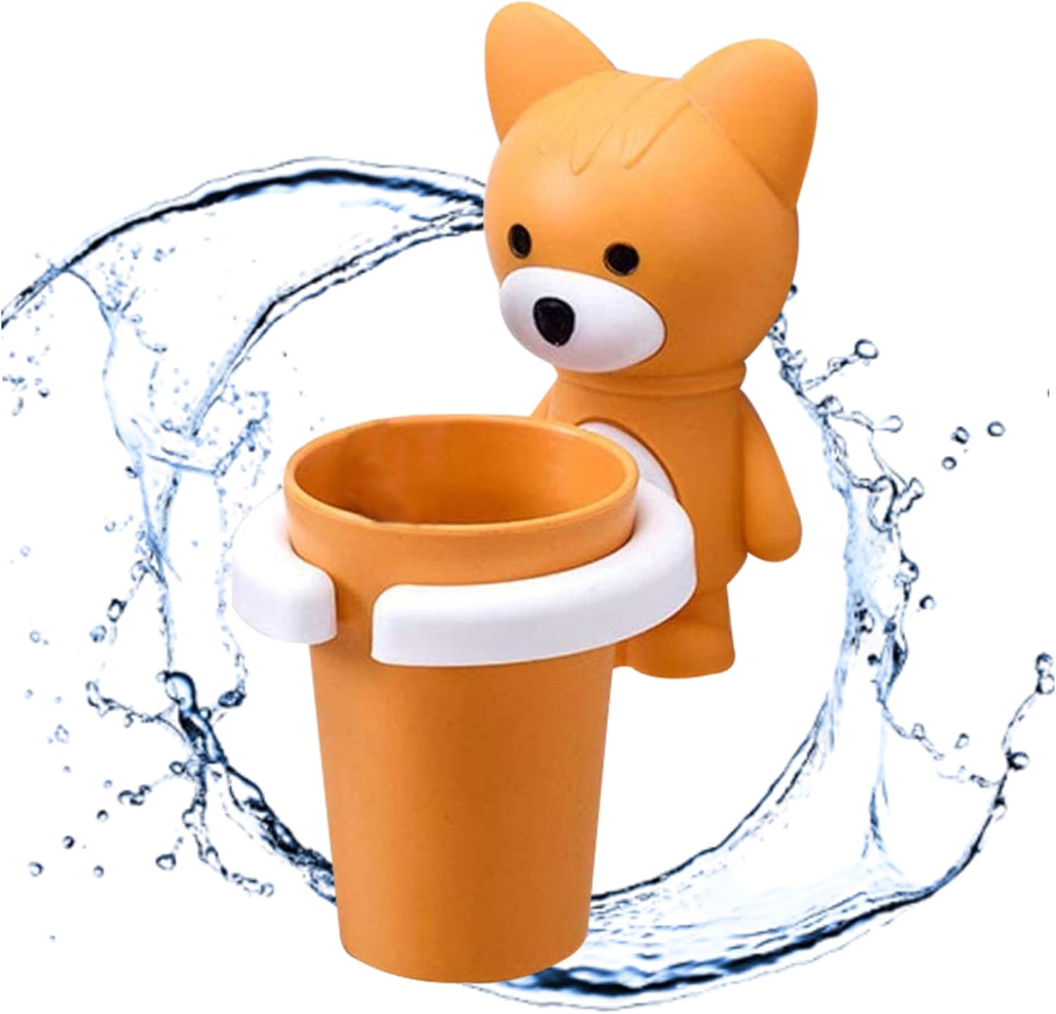 Kids Cartoon Fox Toothbrush Holder Wall Mount