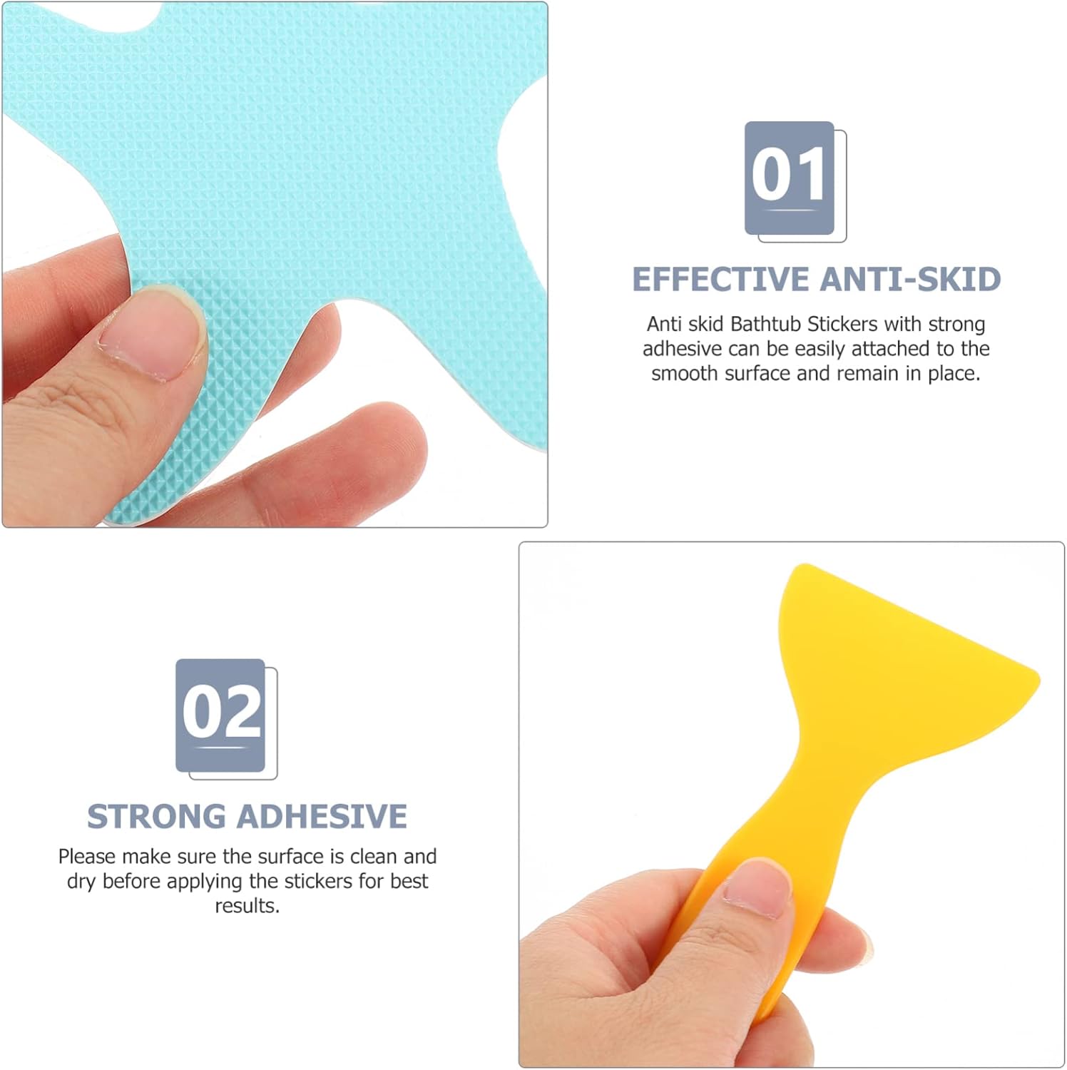 Veemoon Non-Slip Bathtub Stickers 25 Pieces
