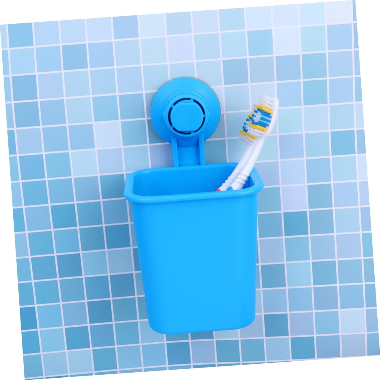 ULTECHNOVO 1Pc Suction Toothbrush Holder Wall Mounted Organizer