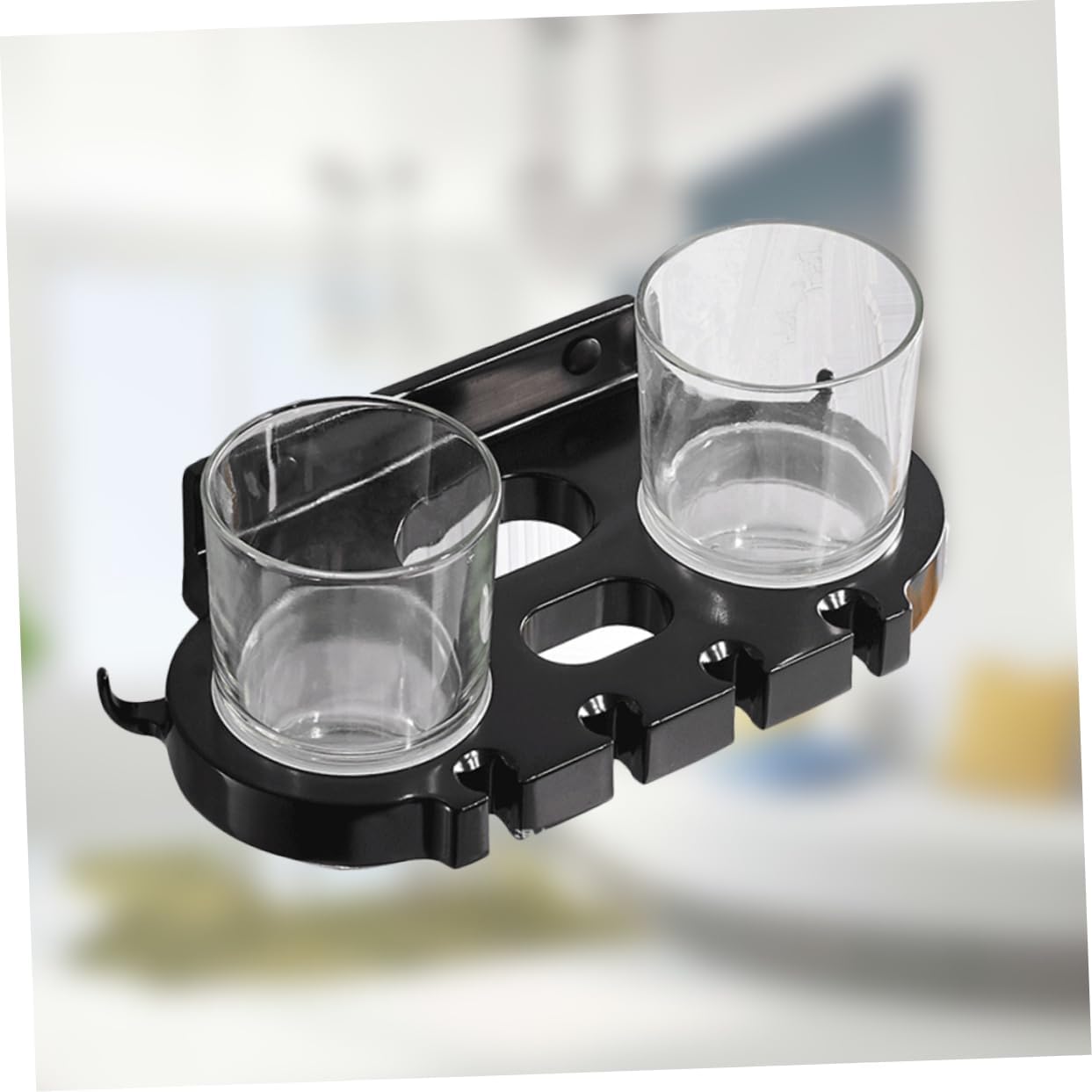 Stylish Aluminum Toothbrush Holder with Cups