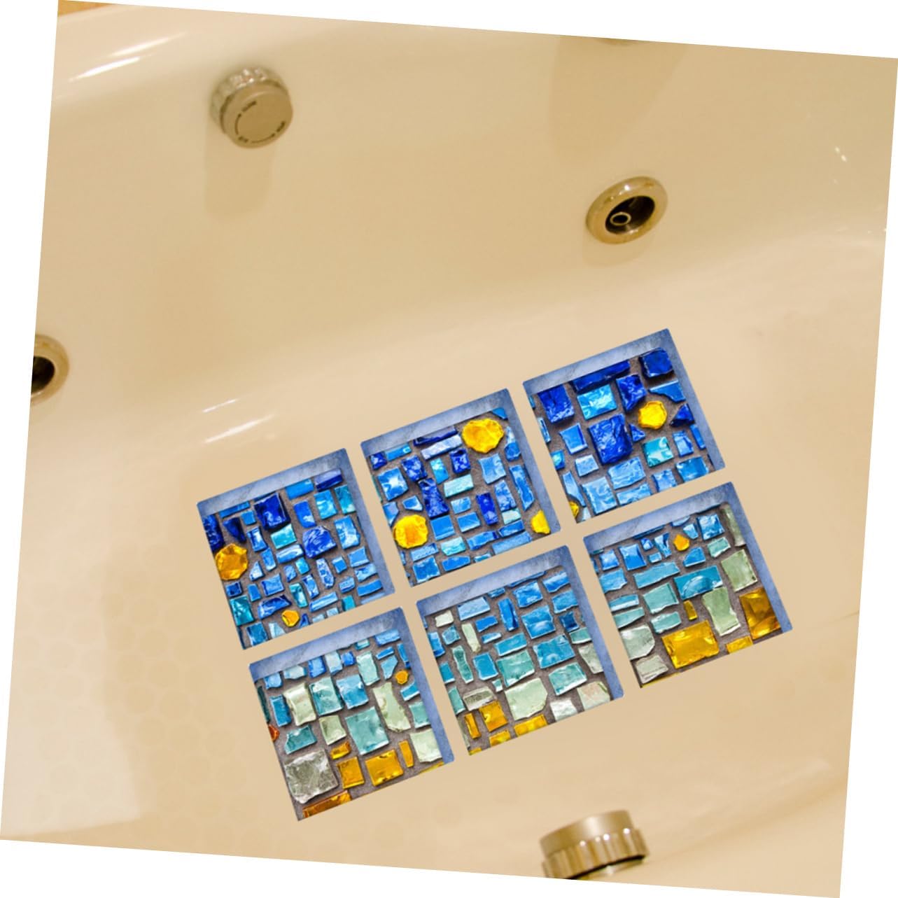 Amosfun 15x15cm Non Slip Bathtub Decor Stickers
