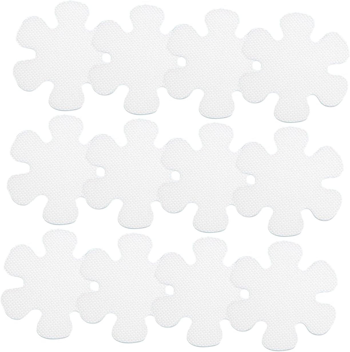 VOSAREA 12Pcs Flower Design Non-Slip Stickers for Bathrooms and Kitchens