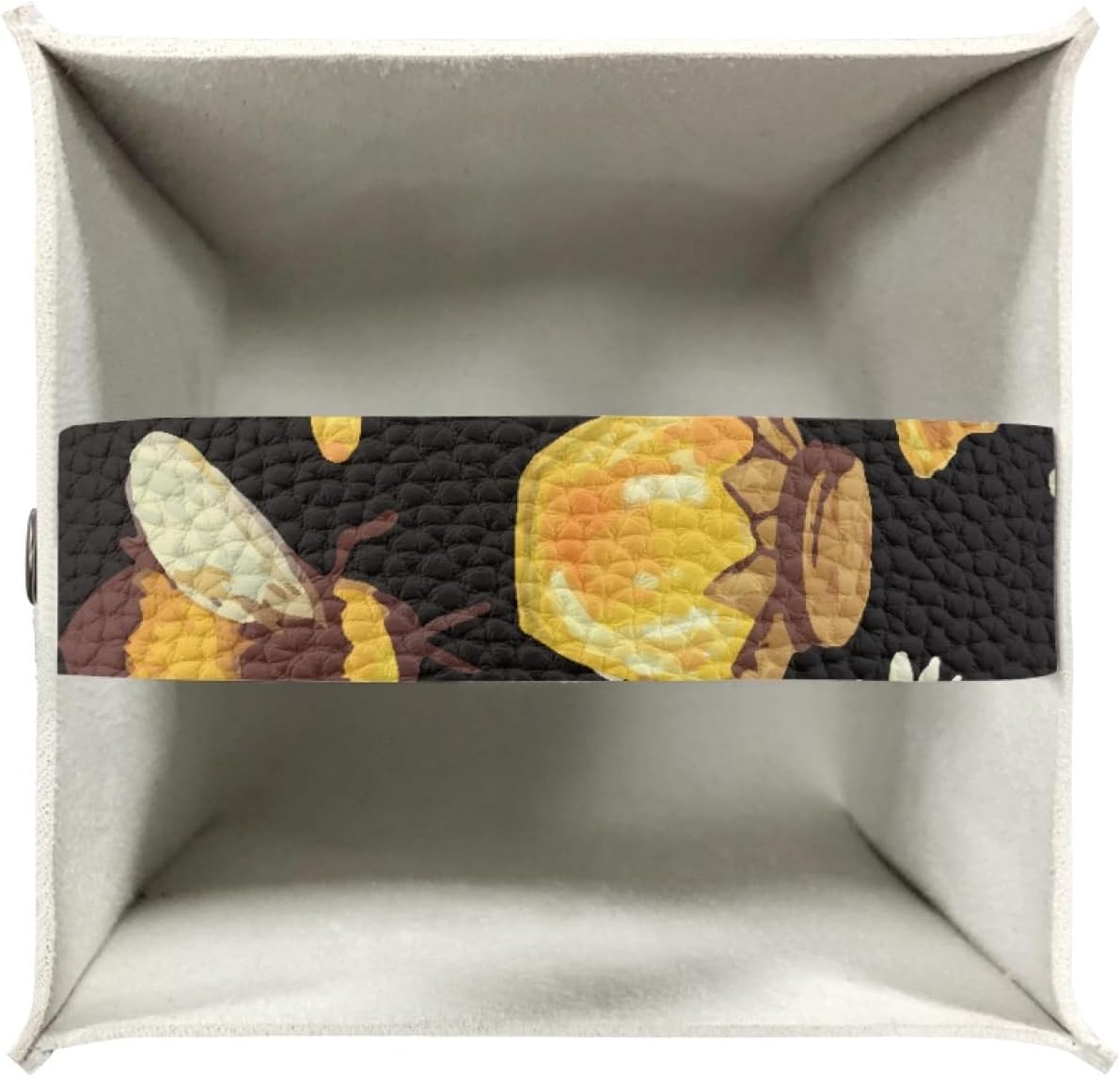 Cute Bee Tissue Box Cover Holder with Belt Bottom