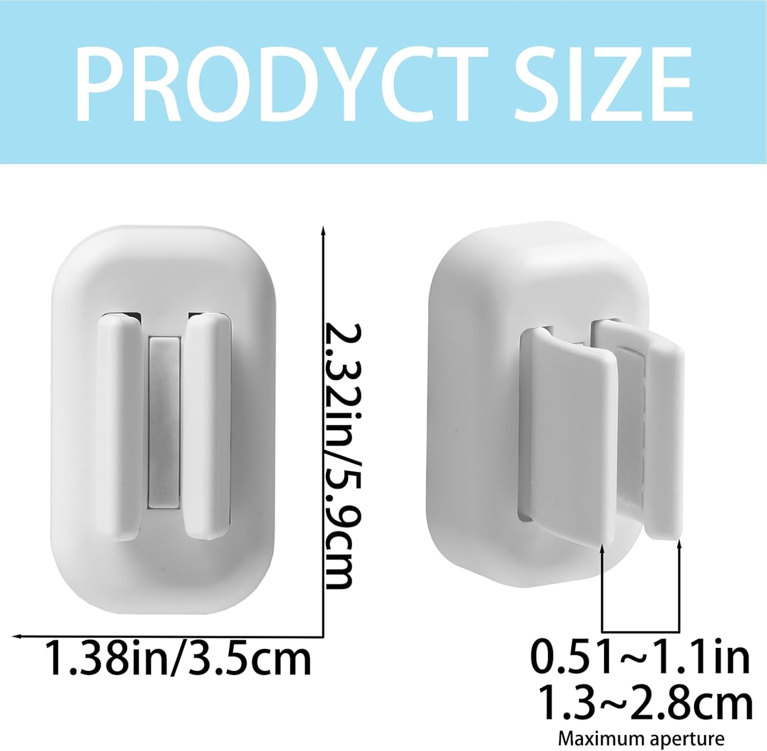 4PCS Wall-Mounted Toothbrush Holder with Adjustable Clamp