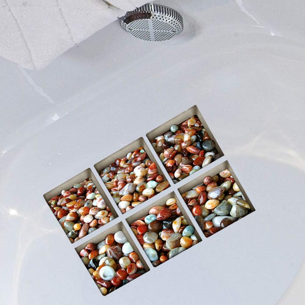 AILEGOU 3D Non-Slip Bathtub Stickers Set
