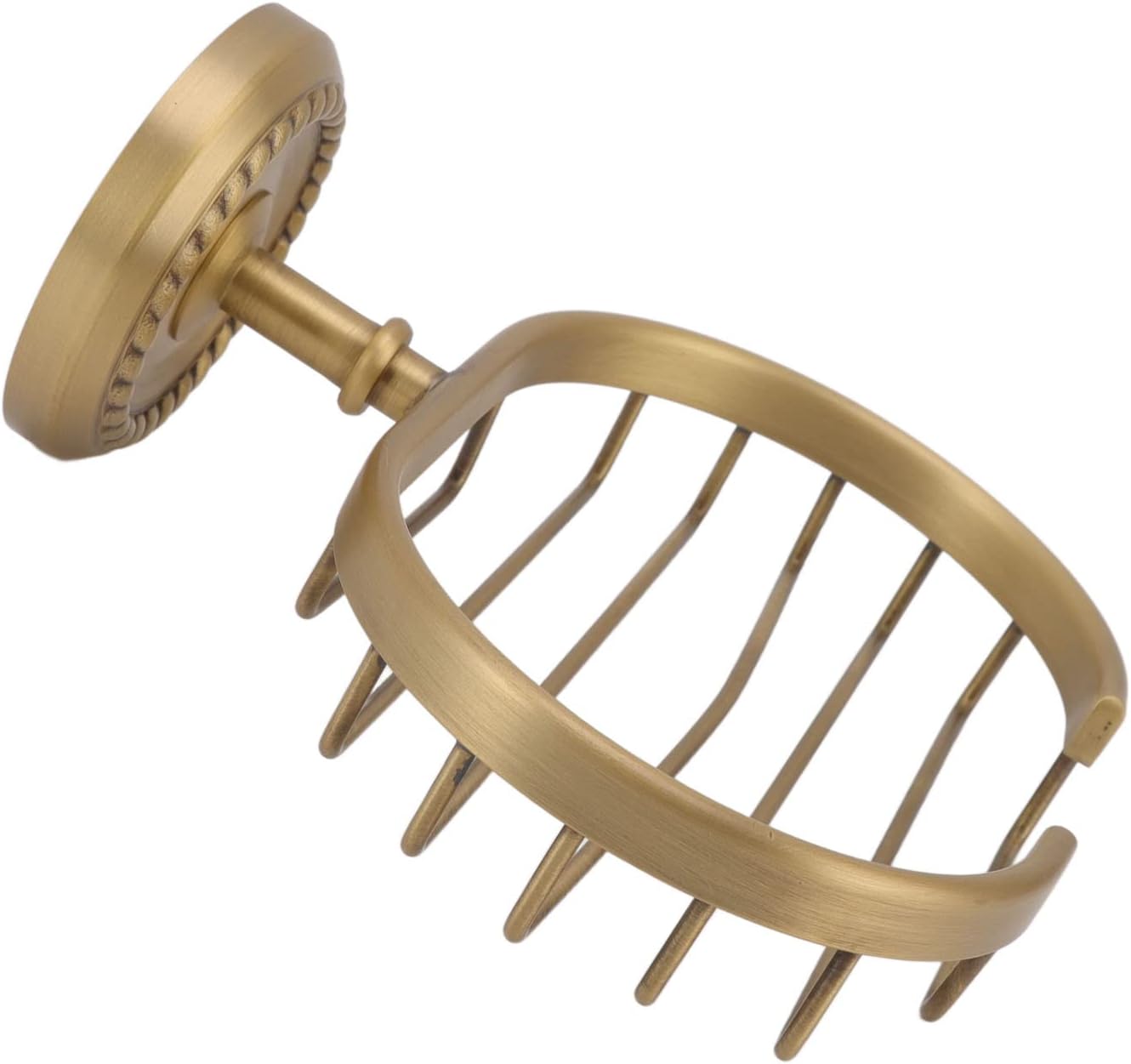Fafeicy Soap Basket with Twisted Pattern Copper Stainless Steel Holder