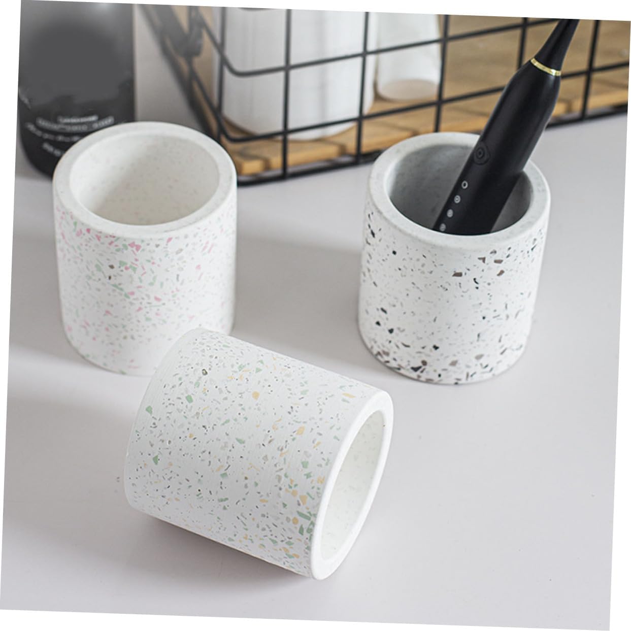 Shower Brush Holder Lid Sturdy Diatomite Material