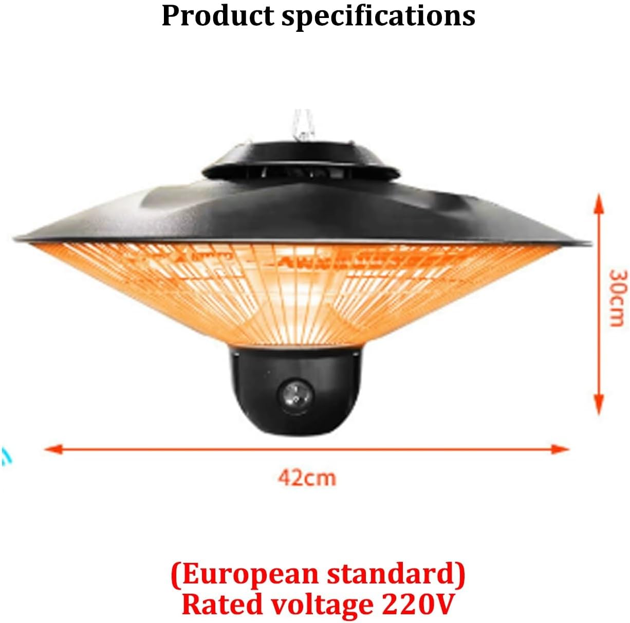 Jidanmian Electric Outdoor Heater with Remote Control