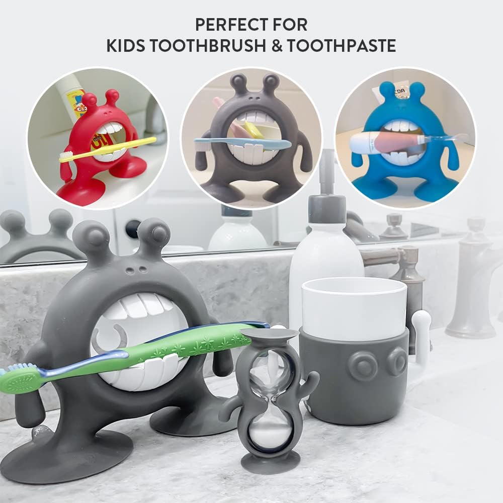 Prince Lionheart eyeSMILE Toothbrush Holder Set with Faucet Extender Green