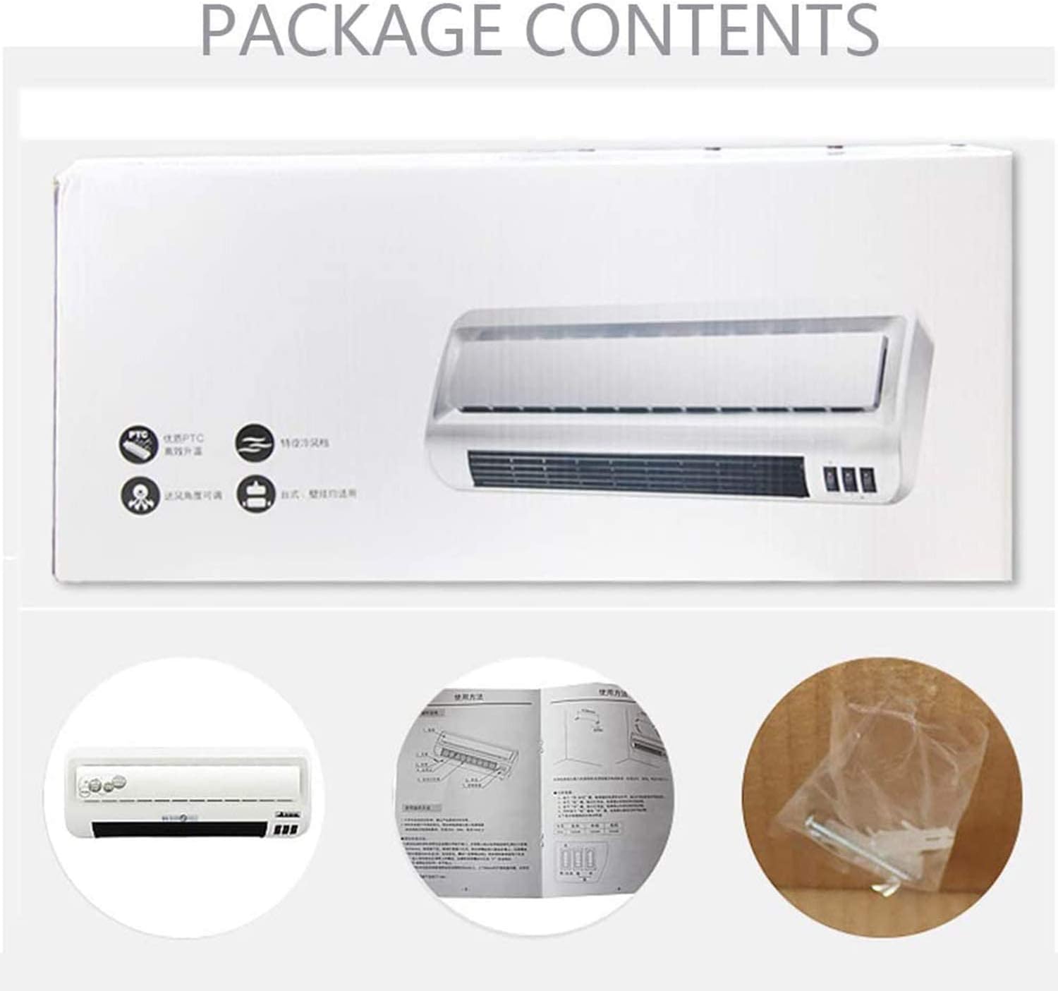 Wangfeng Wall Heater 3 Seconds Fast Heat 4 Speed Options