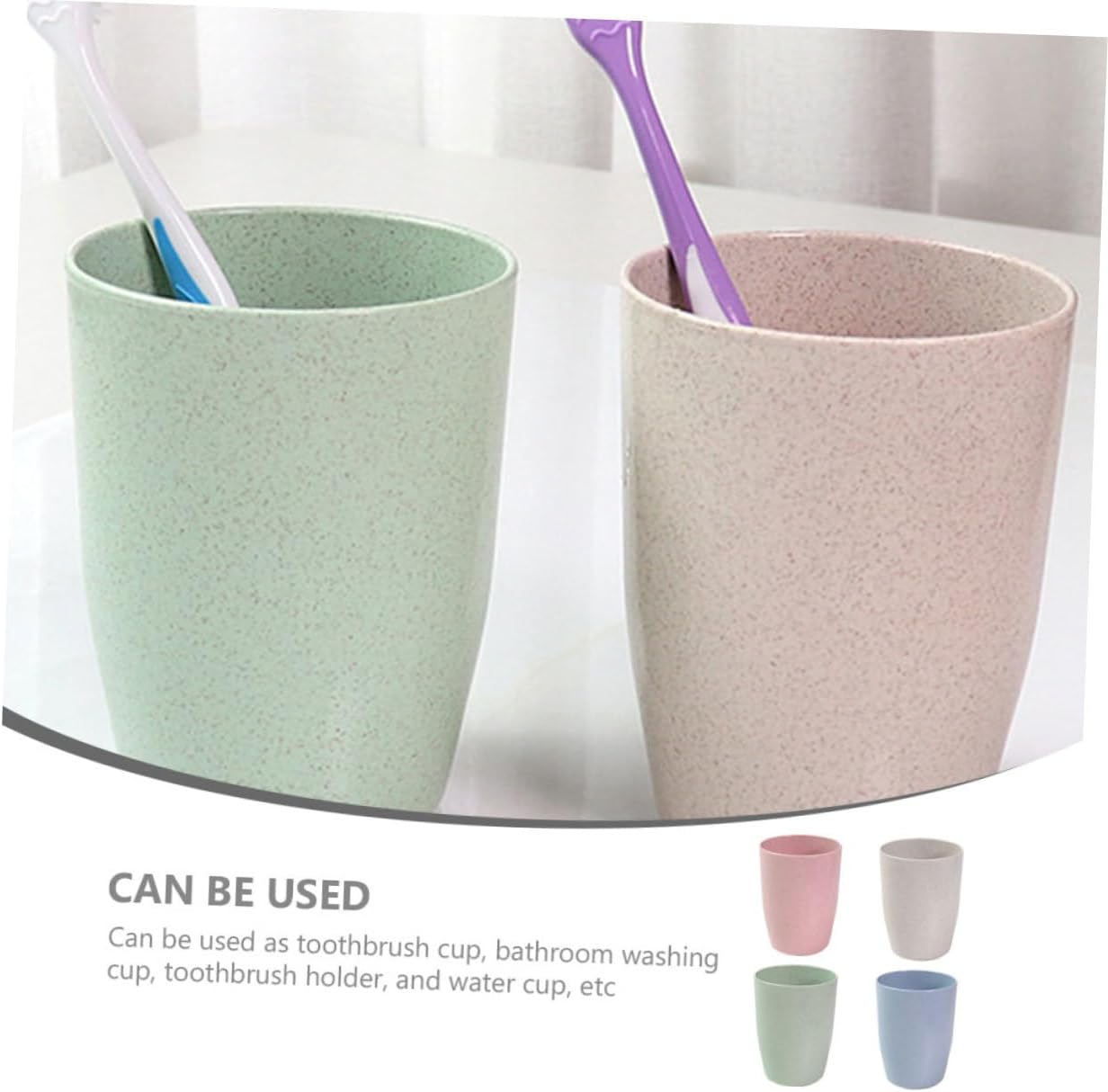 Garneck Wheat Straw Toothbrush Holder Set