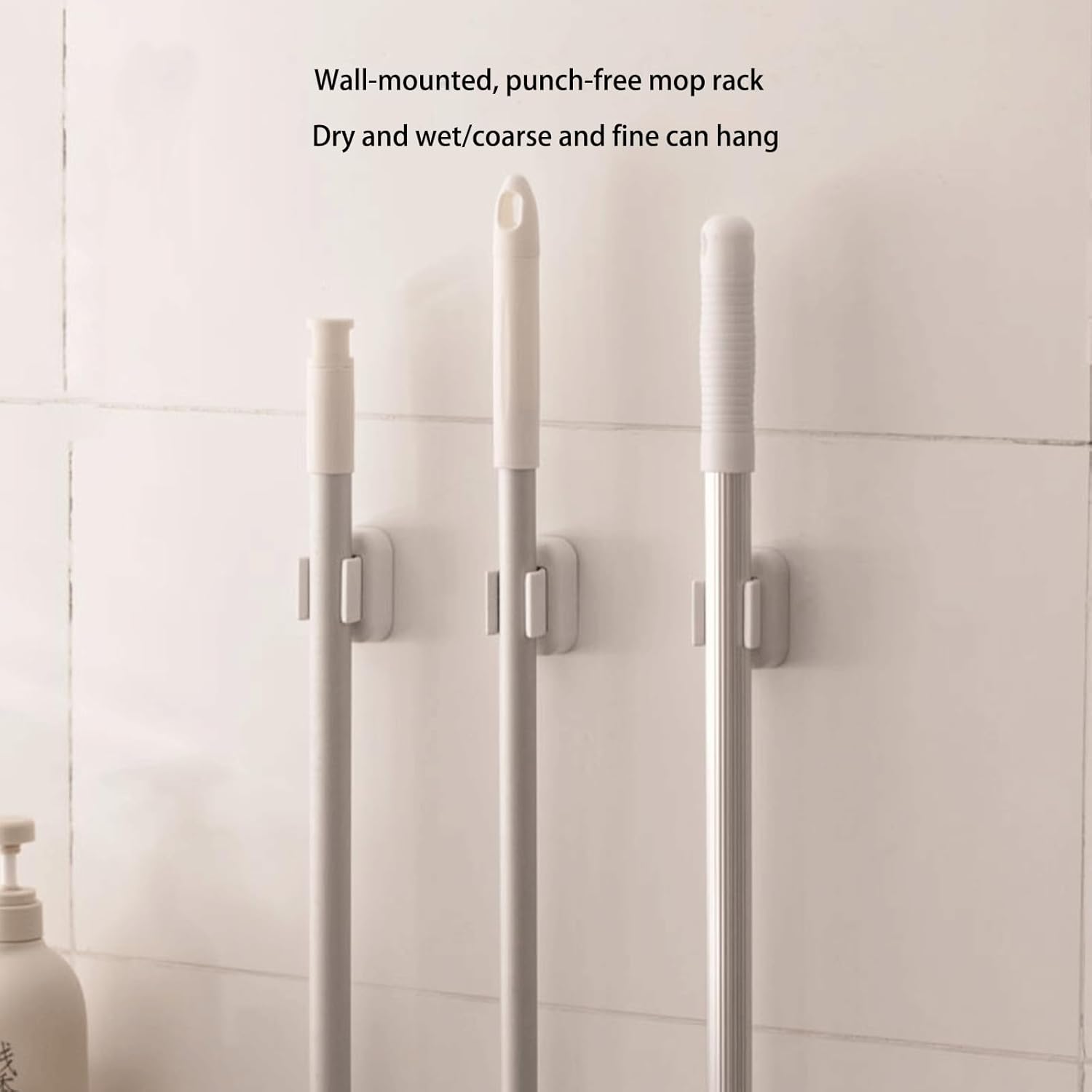 4PCS Wall-Mounted Toothbrush Holder with Adjustable Clamp