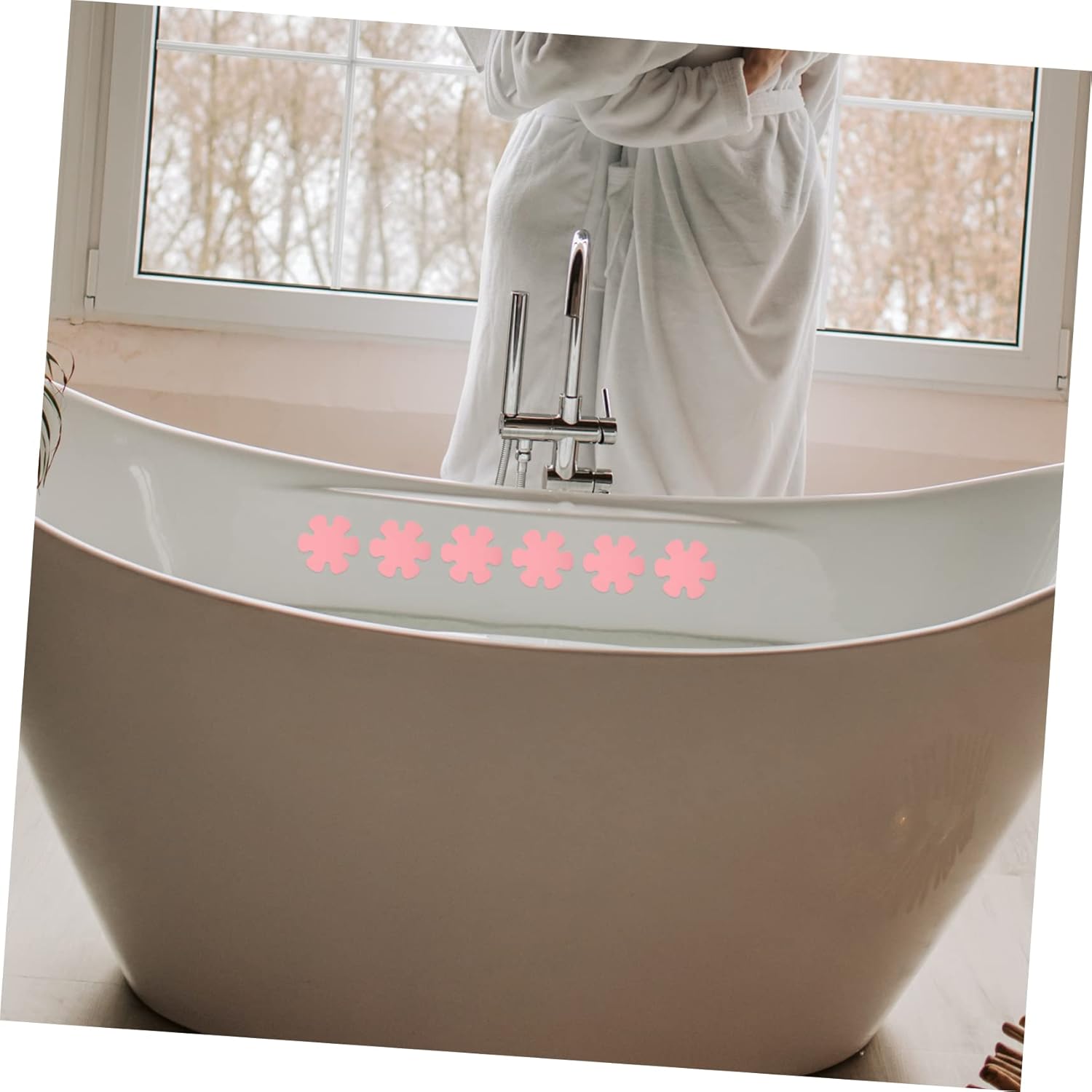 Cabilock Non Slip Snowflake Bathtub Stickers