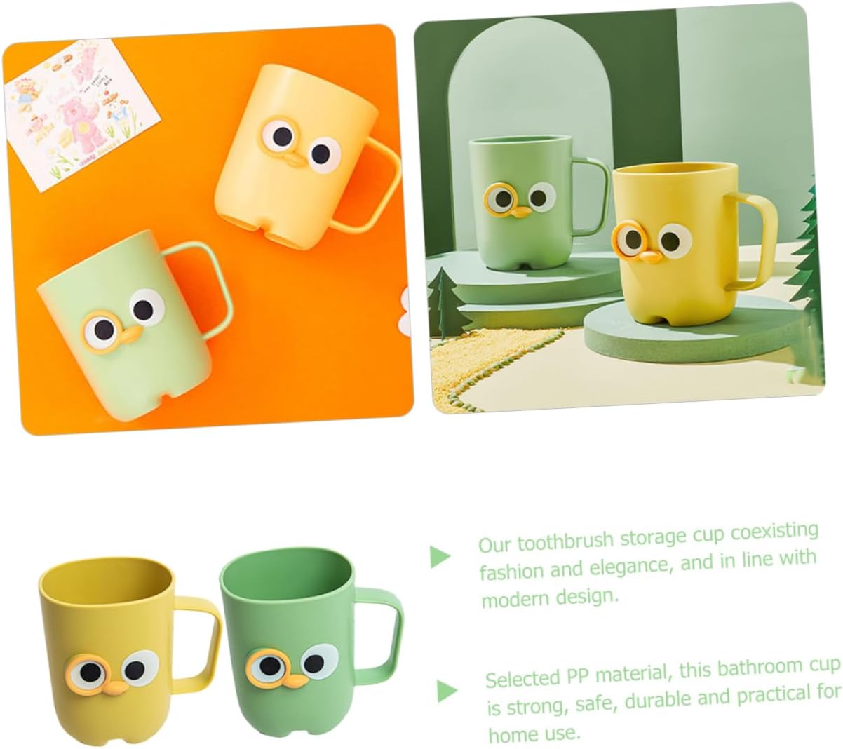 Alipis 2pcs Cartoon Toothbrush Holder Cups for Boys and Girls