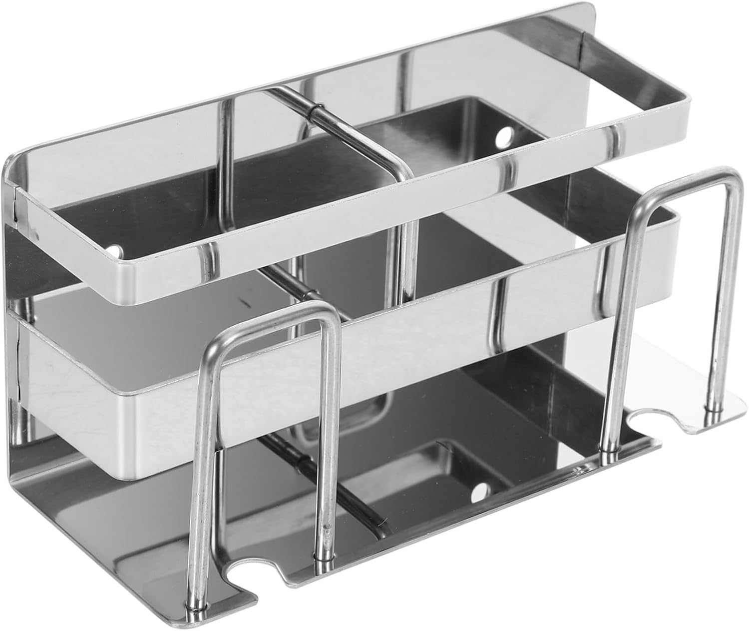 KONTONTY Stainless Steel Toothbrush Holder for Boys Girls Wall Mount Stand