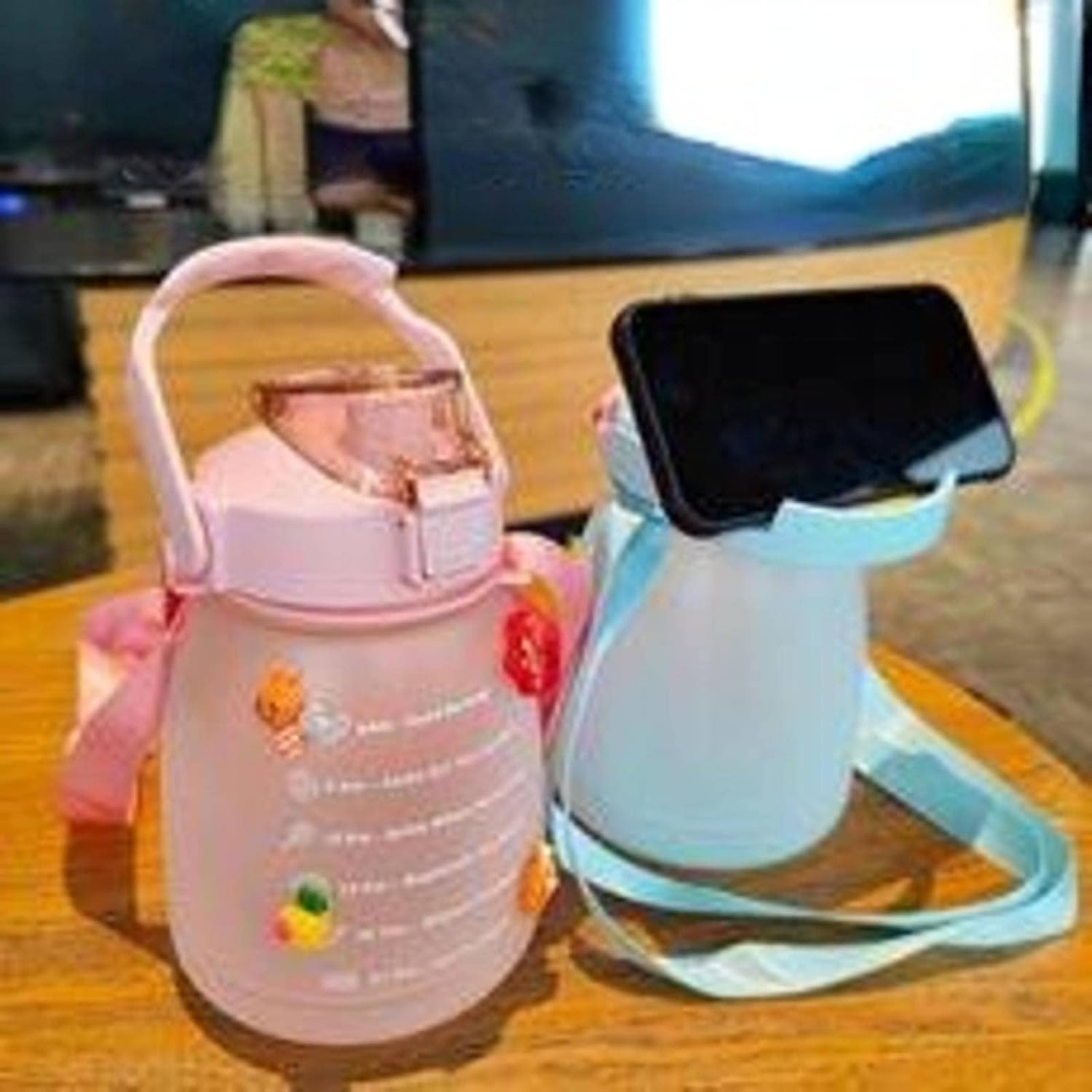 NA Chubby Cup Gradient Frosted Water Bottle