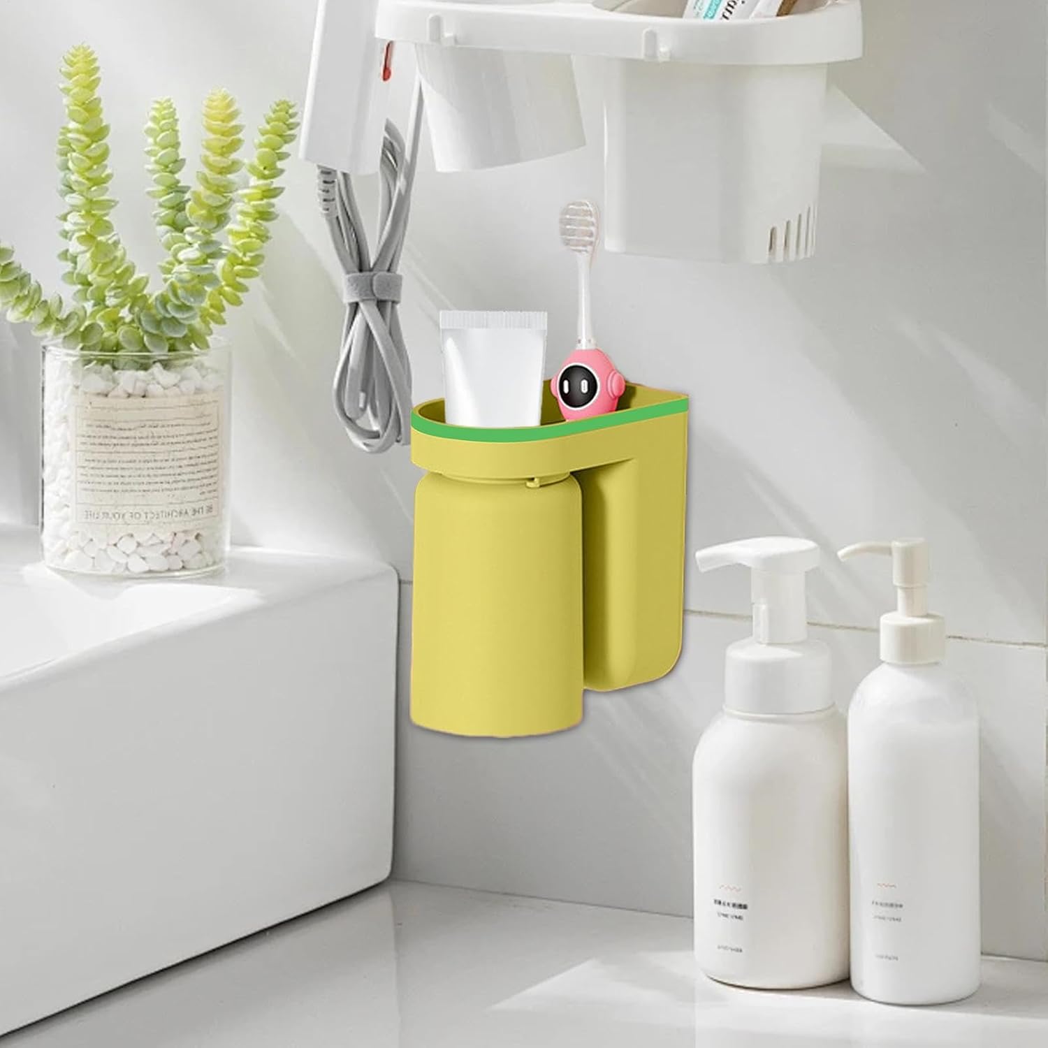 Compact Toothbrush Stand - Space-Saving Bathroom Organizer