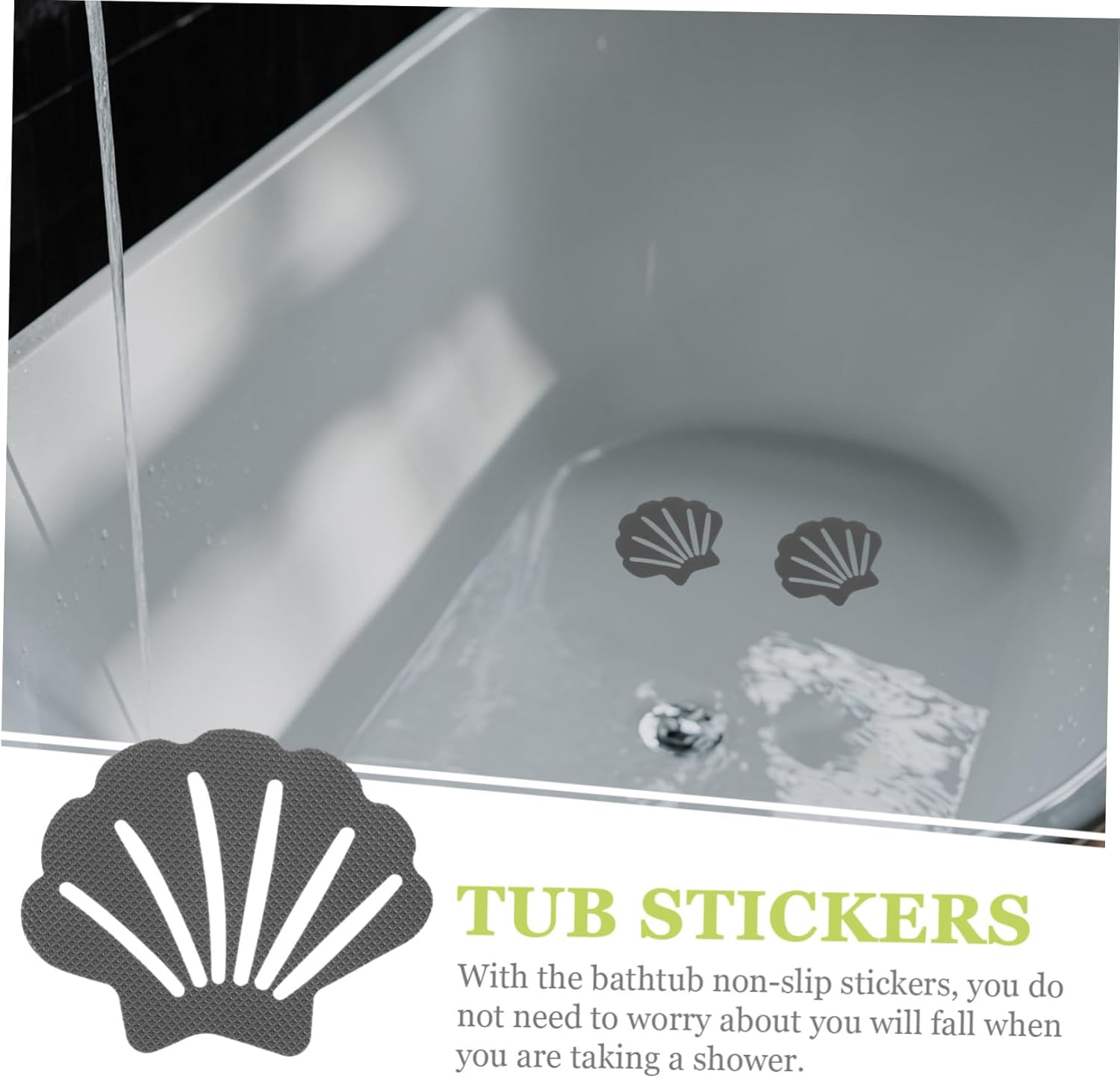 Zerodeko 30Pcs Non-Slip Shell Stickers for Bath Towels and Stairs