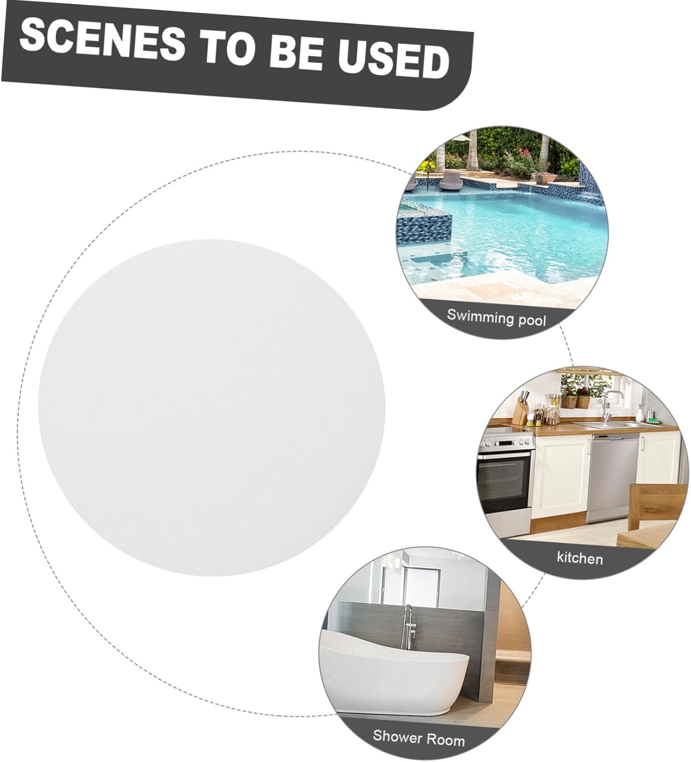 Alipis Non Slip Bathroom Floor Stickers Set