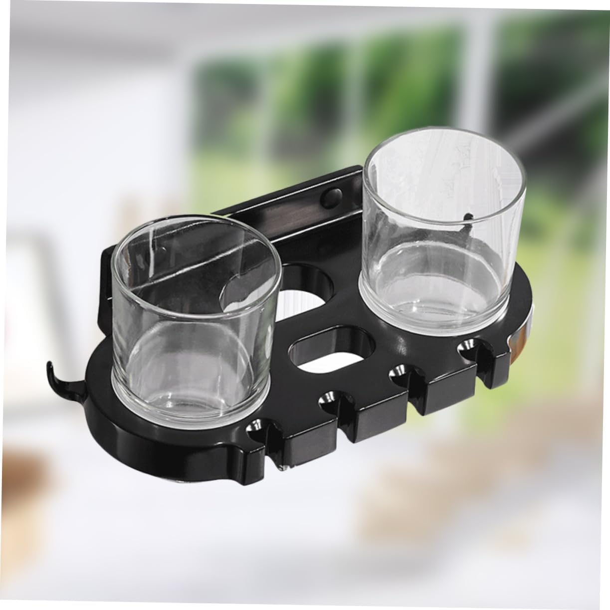 CAXUSD Punch Toothbrush Holder with Hooks and Cups