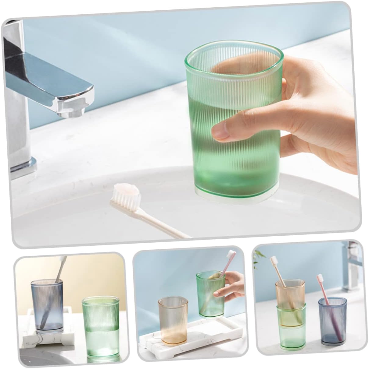 Alipis 3Pcs Portable Toothbrush Holder Cups for Home and Travel