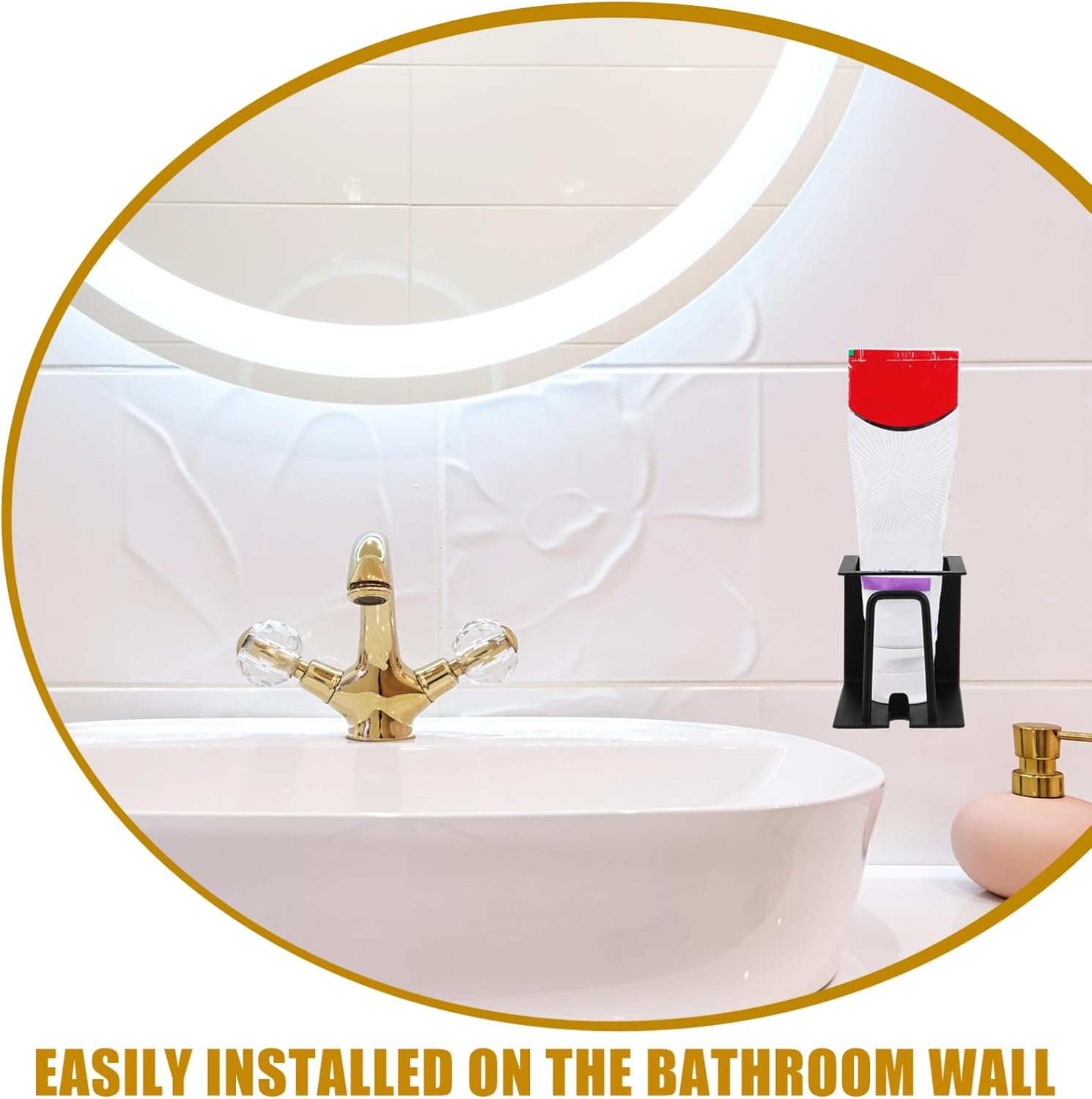 TOPPERFUN Stainless Steel Toothbrush Holder for Bathroom
