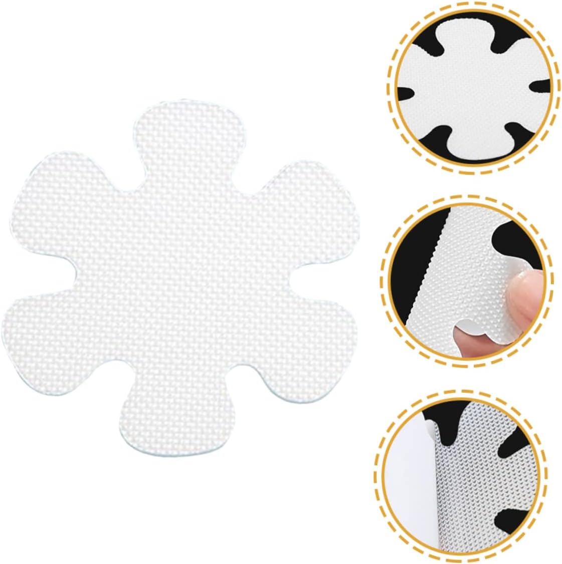 VOSAREA 12Pcs Flower Design Non-Slip Stickers for Bathrooms and Kitchens