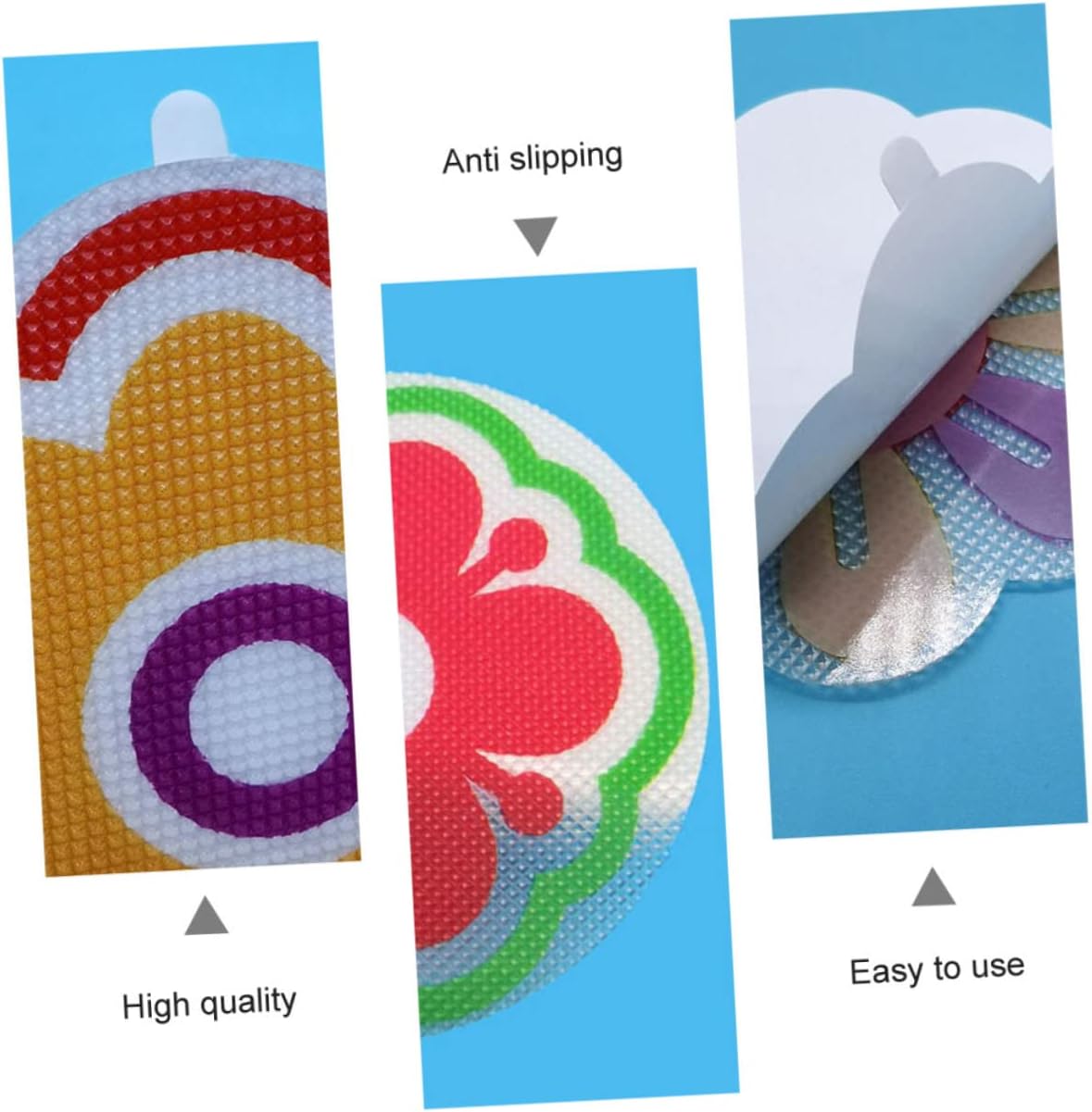 IMIKEYA 4pcs Non-Slip Bath Stickers with Flower Design