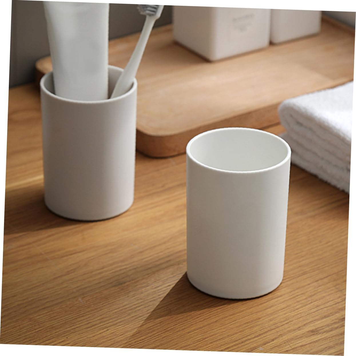 2pcs Reusable Unbreakable Toothbrush Cup Set for Camping Travel
