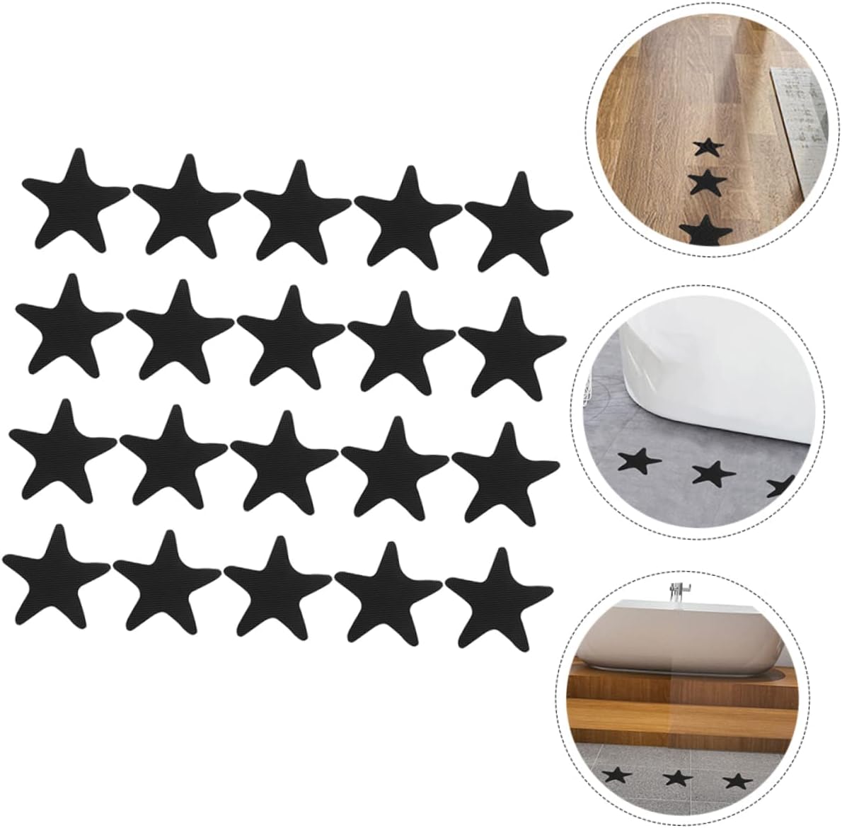 Unomor 40Pcs Non-Slip Bath Stickers for Stairs and Bathtubs