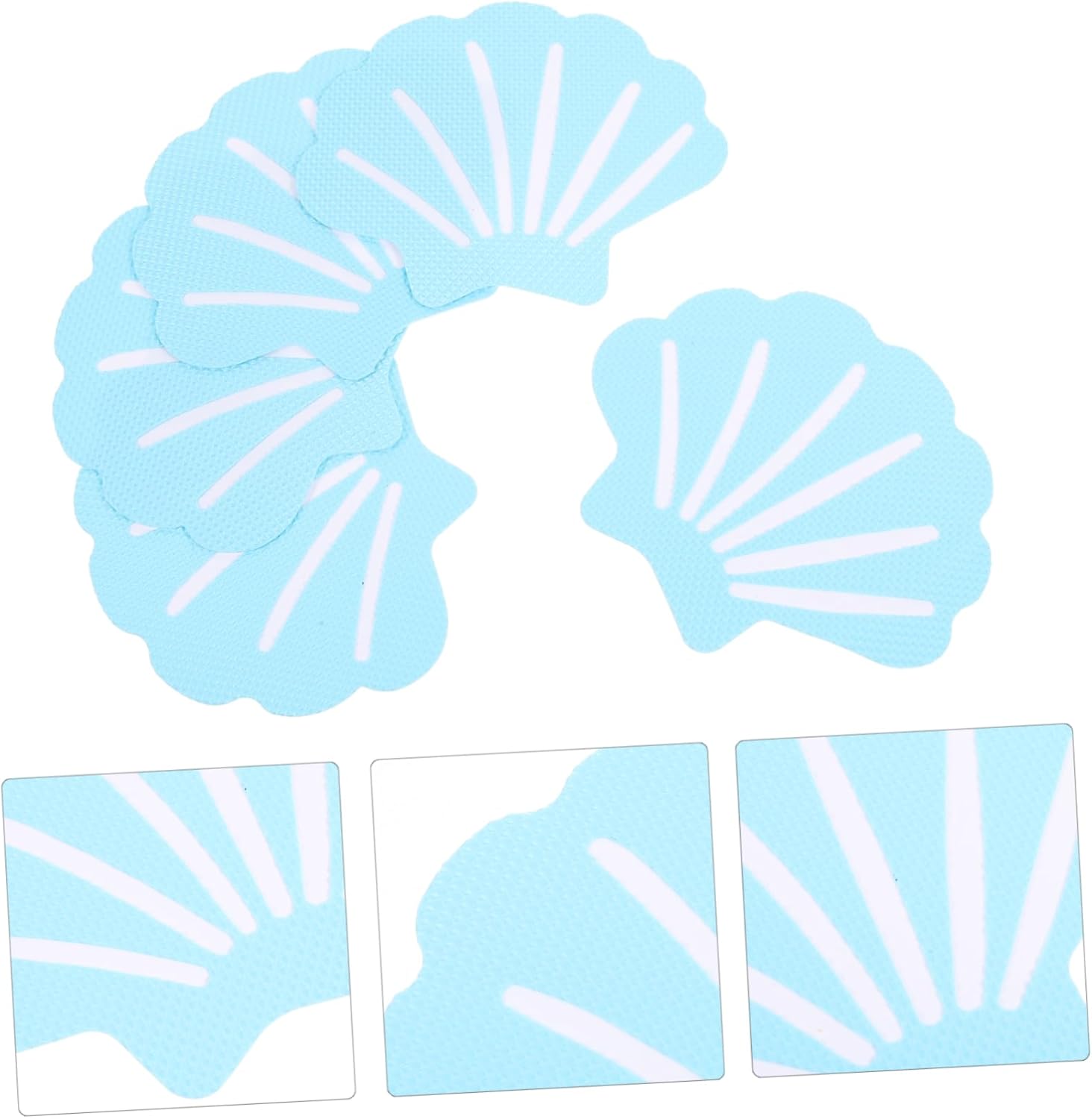 GLEAVI Non-Slip Shower Stickers 12pcs Shell Design Bath Decals