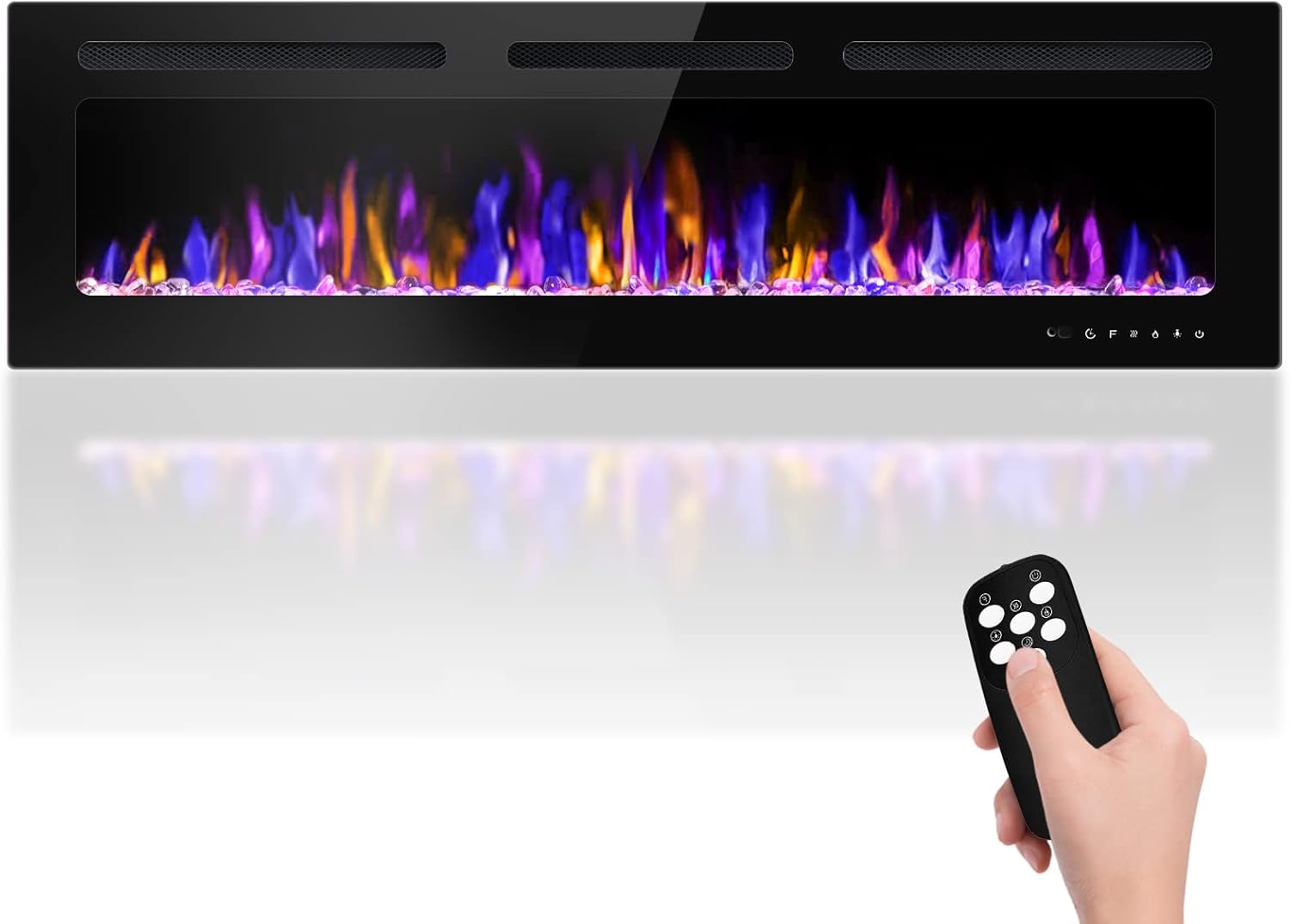 BETELNUT 60 Electric Fireplace with Remote Control