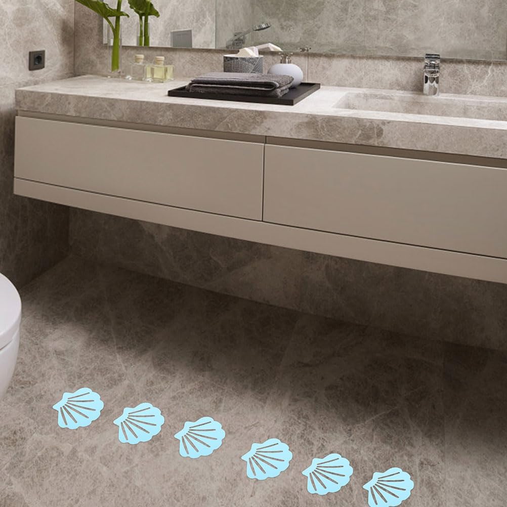 LUOZZY 20PCS Shell Shaped Non-Slip Bath Stickers for Kids Safety